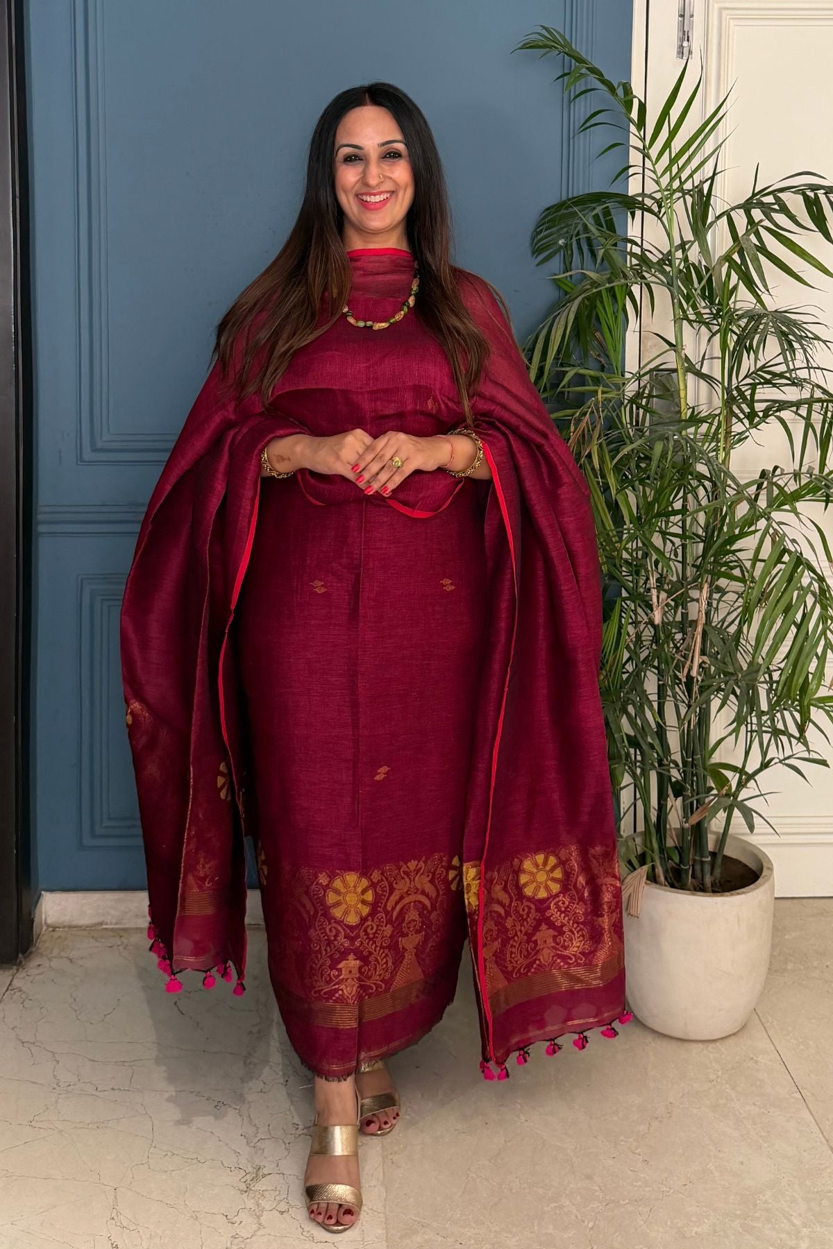 Jayshree linen kurta Dupatta sets