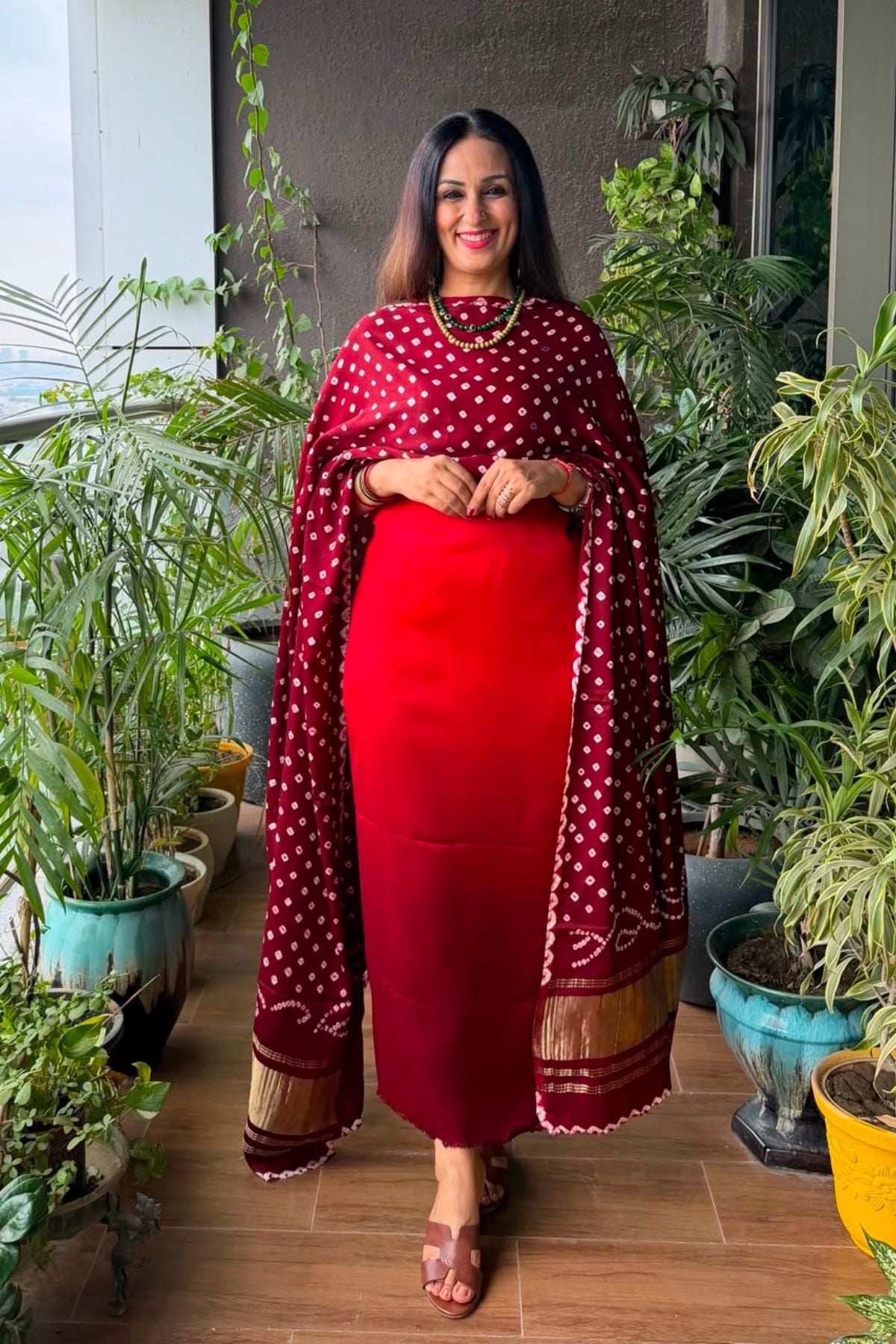 Ombré kurta dupatta set on pure modal Satin