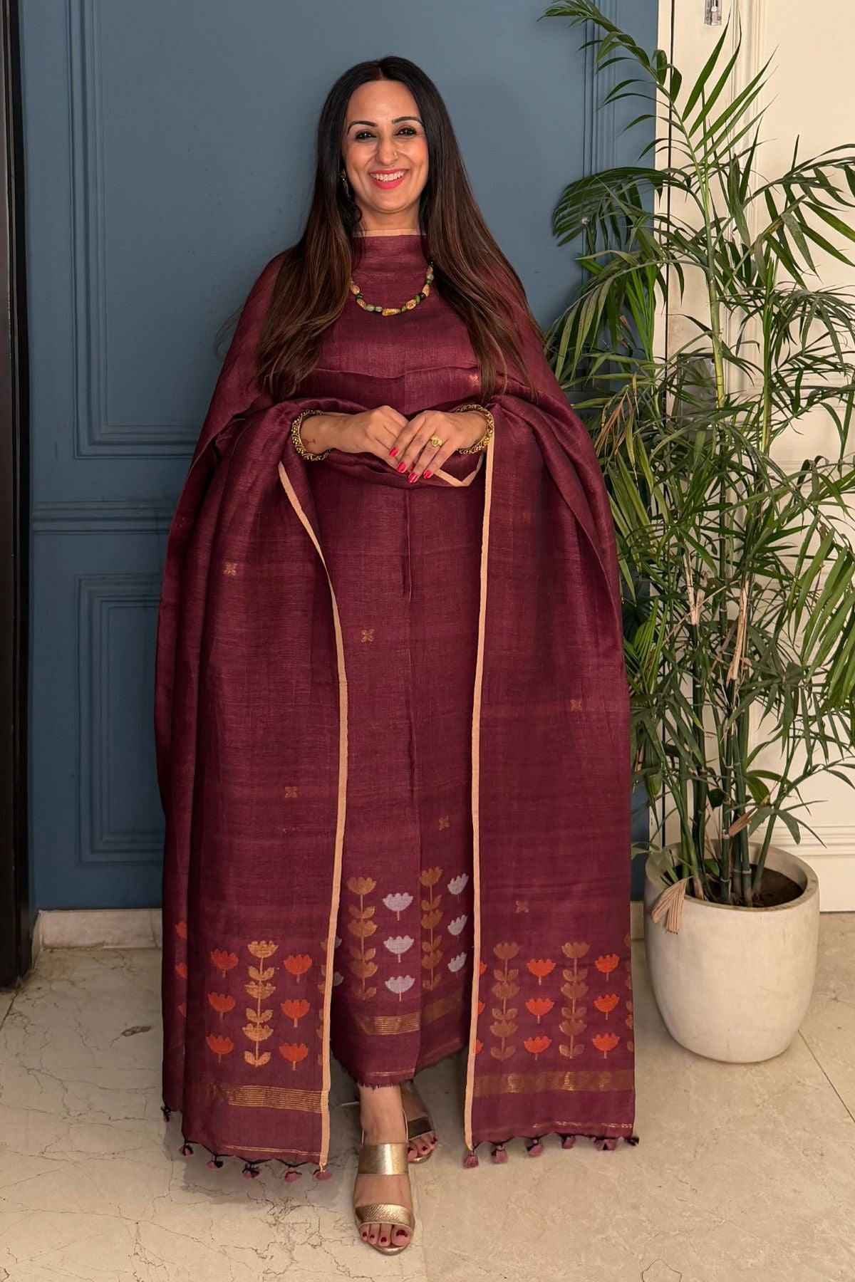 Jayshree linen kurta Dupatta sets