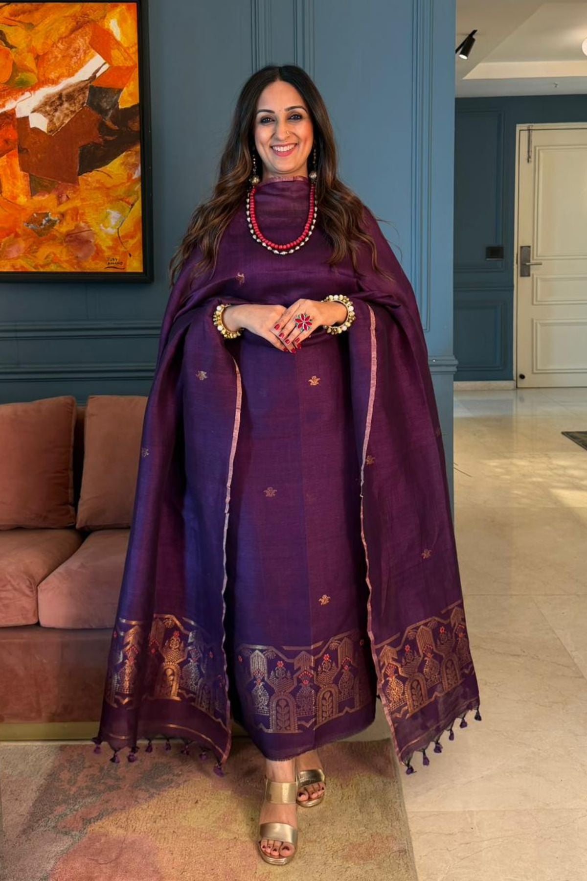 Jayshree linen kurta Dupatta sets