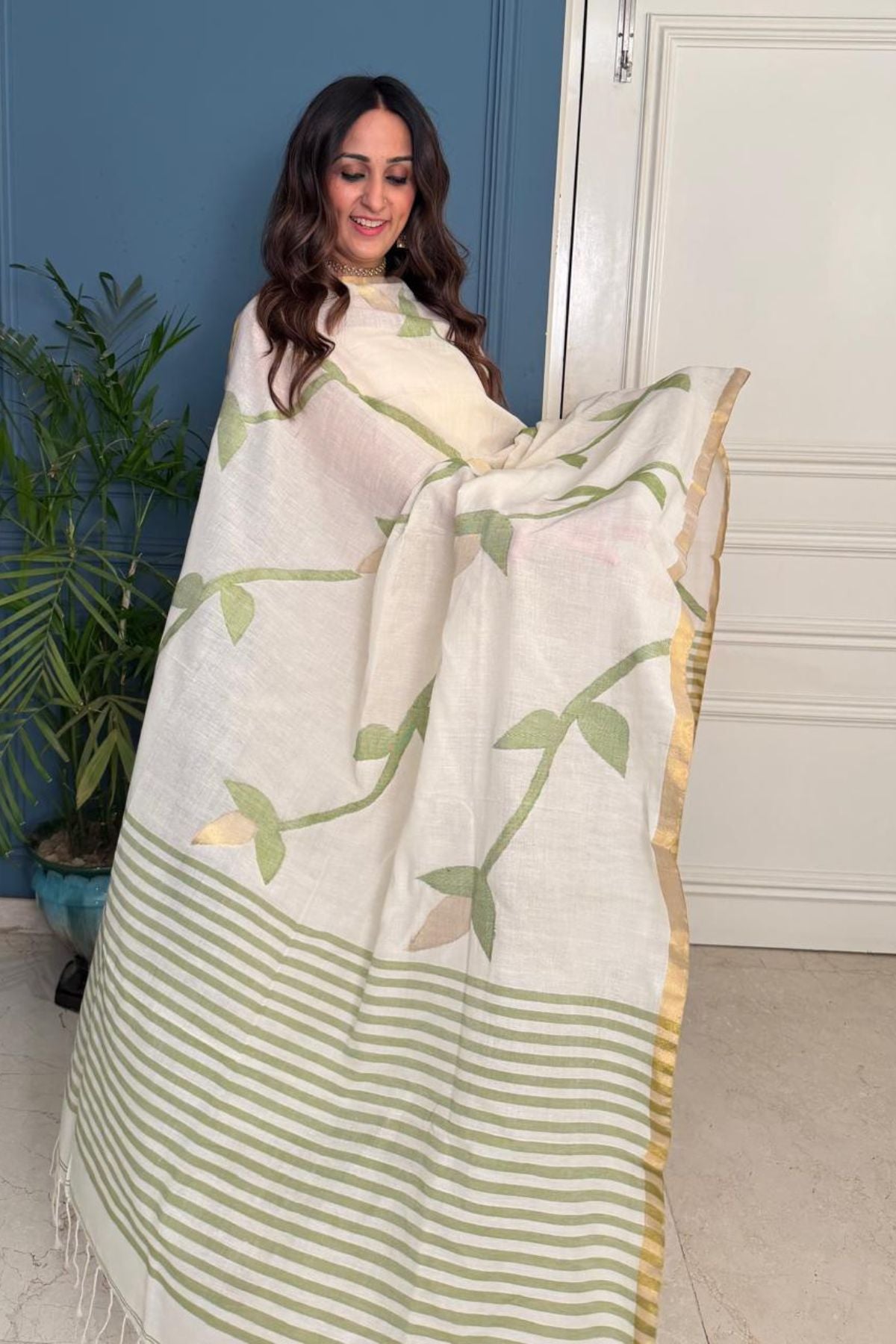 Jamdani kurta Duppatta sets on handspun cotton