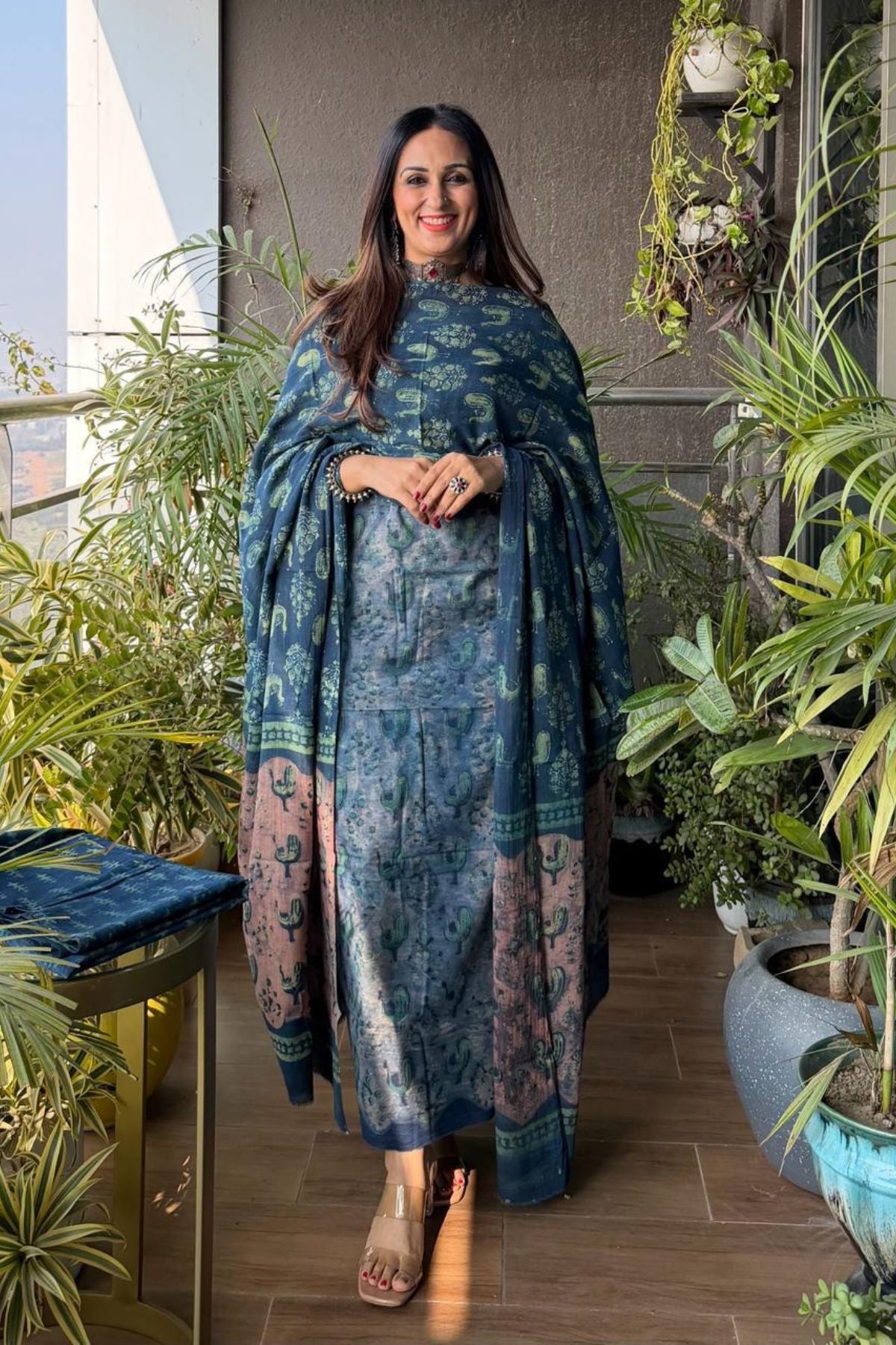 Handblocked full suit sets in pure cotton!!