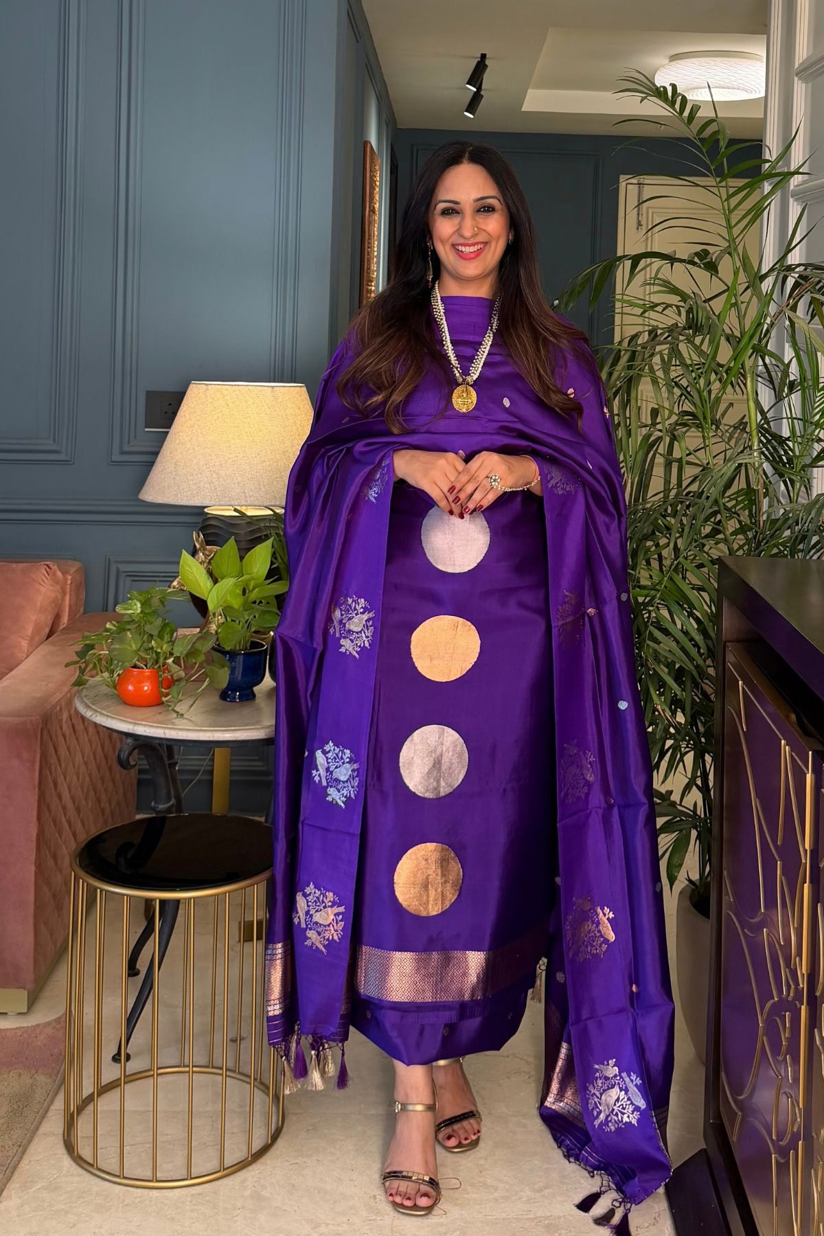 Handwoven pure raw mango silk suit sets!!