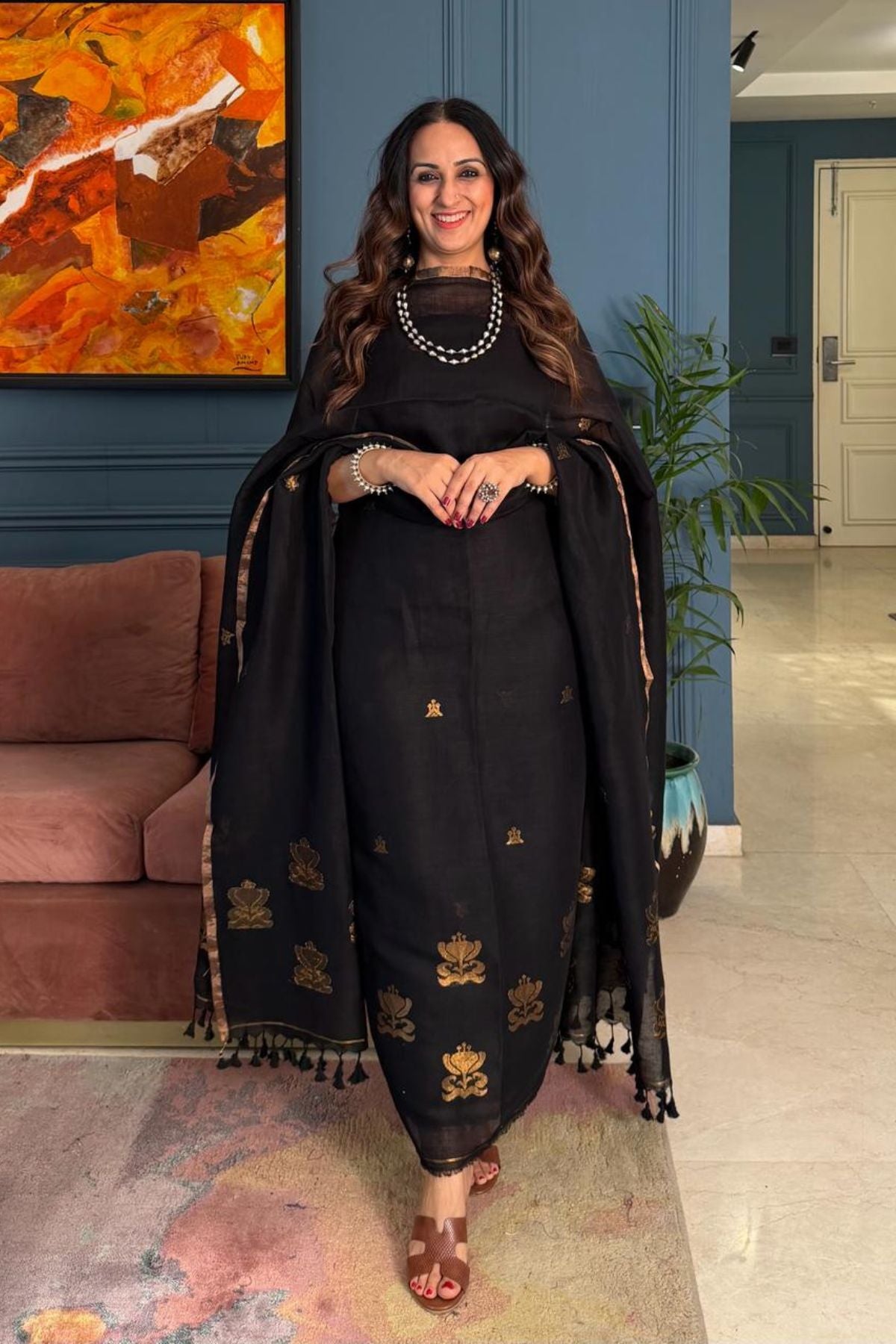 Jayshree linen kurta Dupatta sets