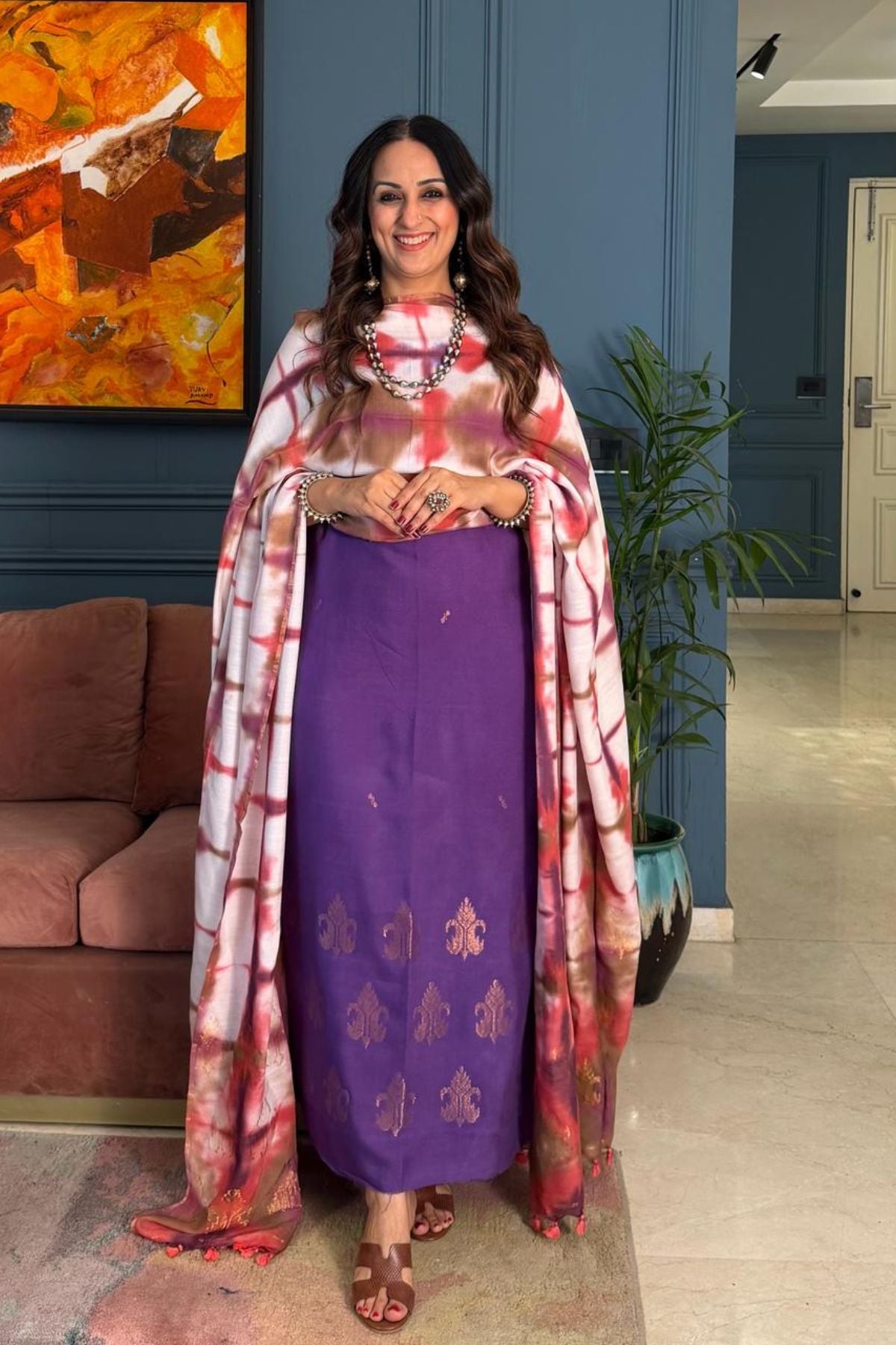 Premium Bangalore cotton with Banarasi weave kurta dupatta sets