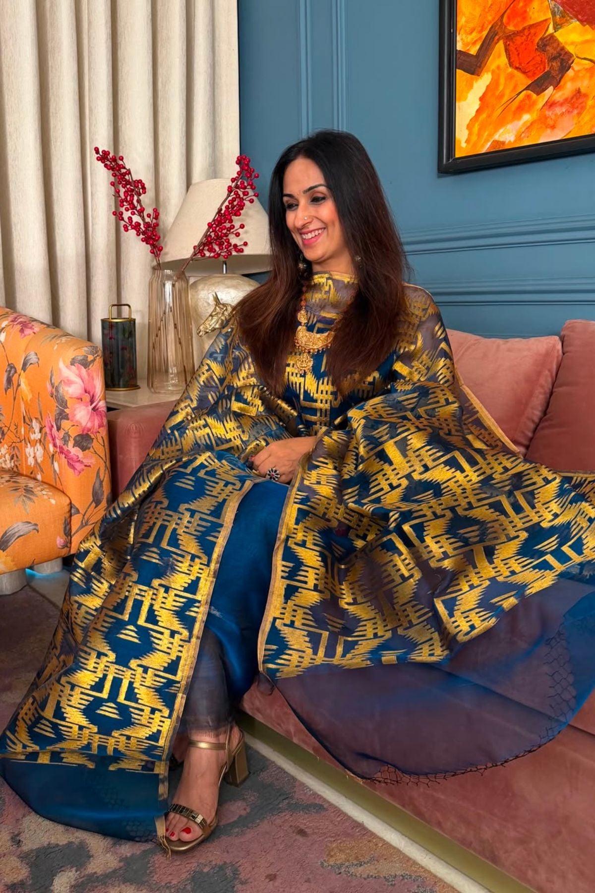 Pure muslin handwoven suit sets