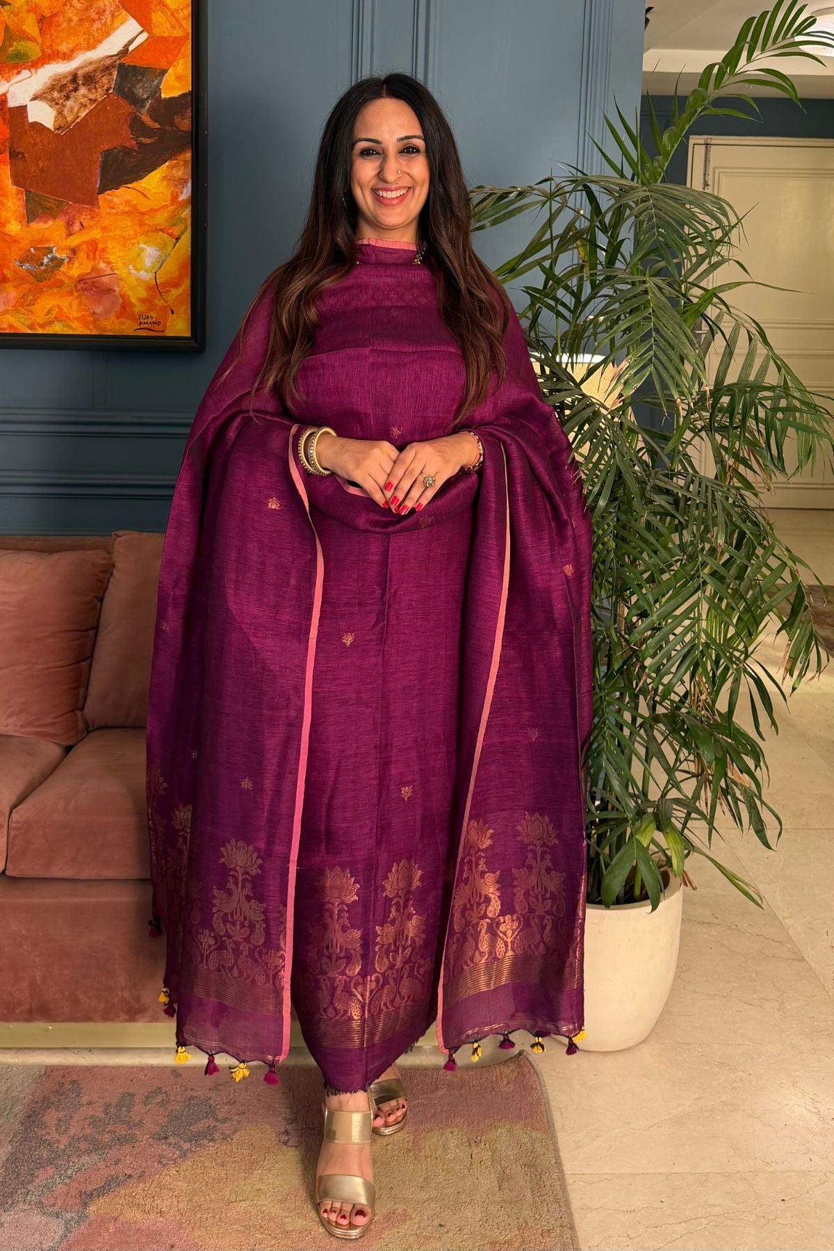 Jayshree linen kurta Dupatta sets