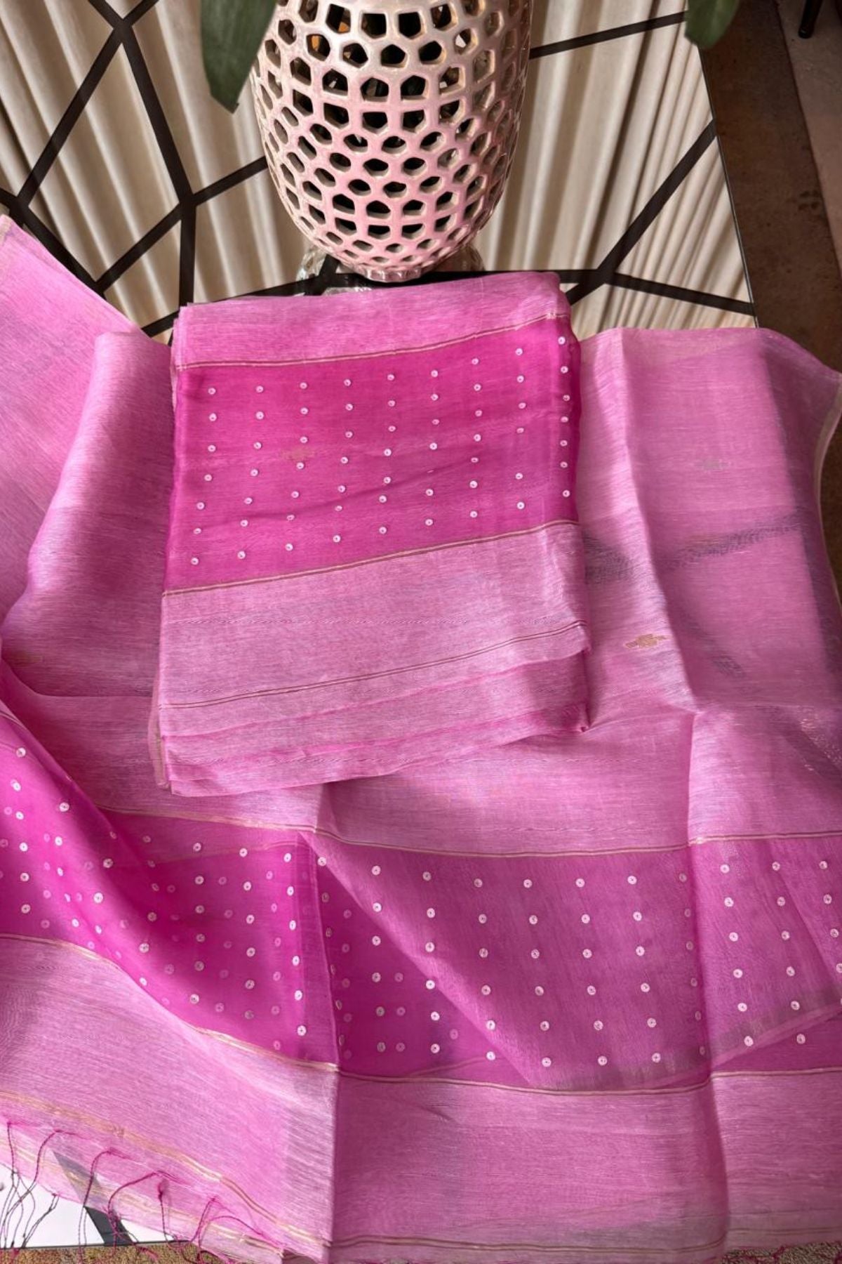 Pure Silk Linen kurta dupatta sets