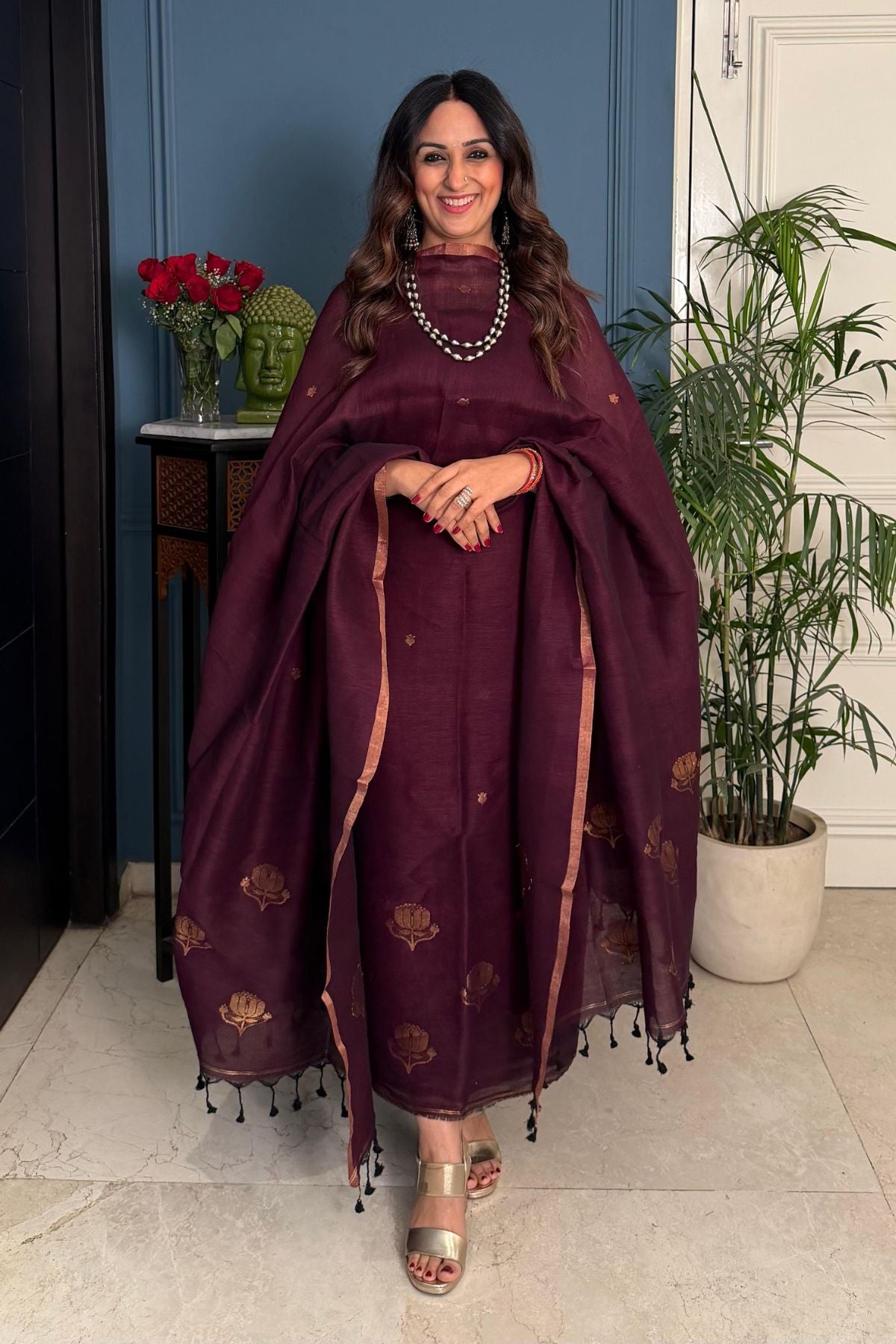 Jayshree linen kurta Dupatta sets