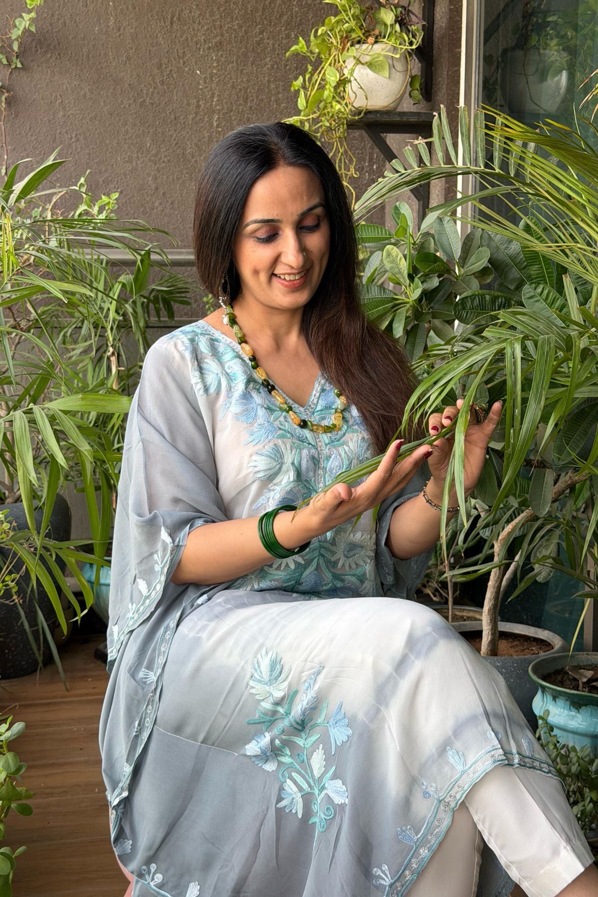 Kashmiri work kaftans!!