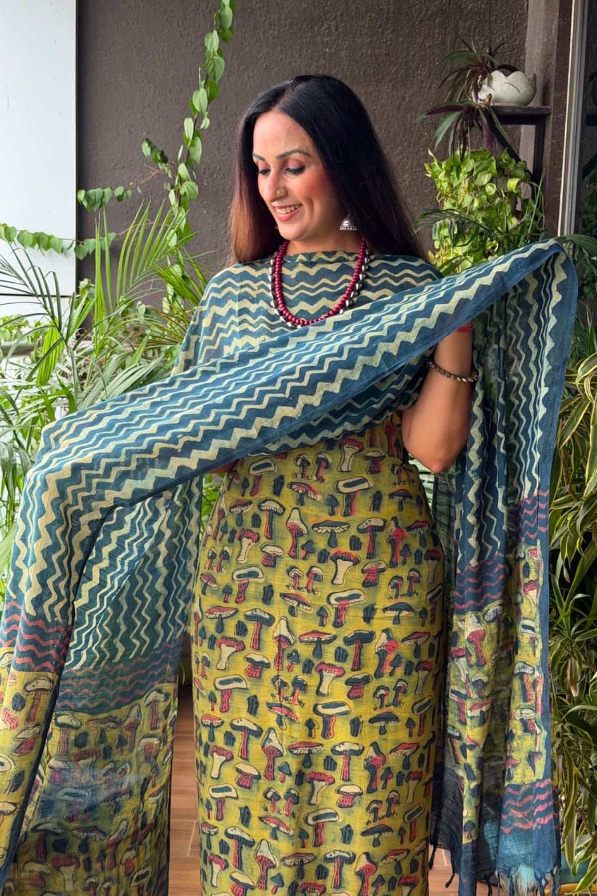 Handblocked Slub cotton linen full sets!!