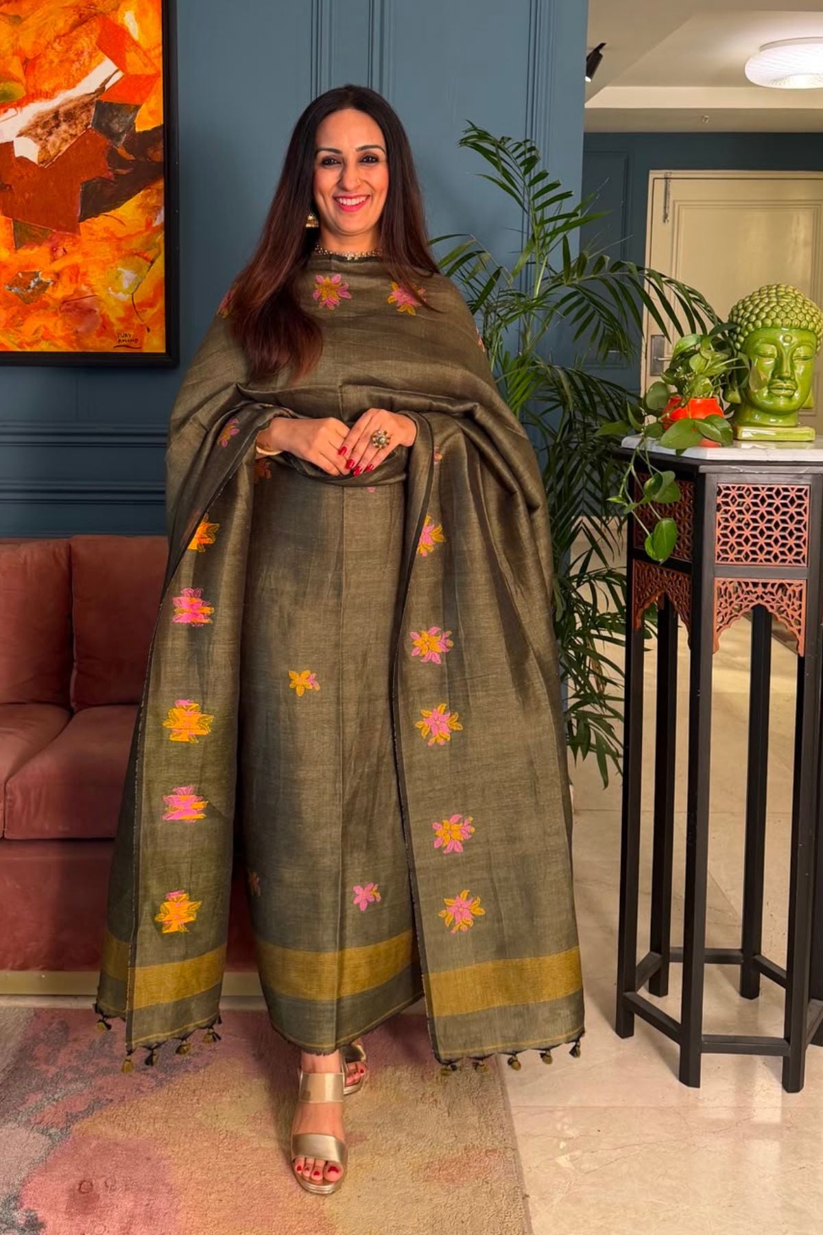 Jayshree linen kurta Dupatta sets