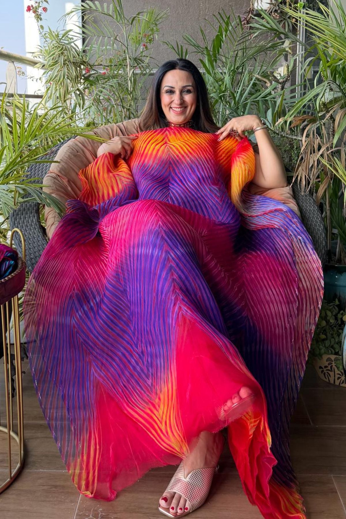 Arashi- Pure Organza Multi Shibori kurta fabric!!!