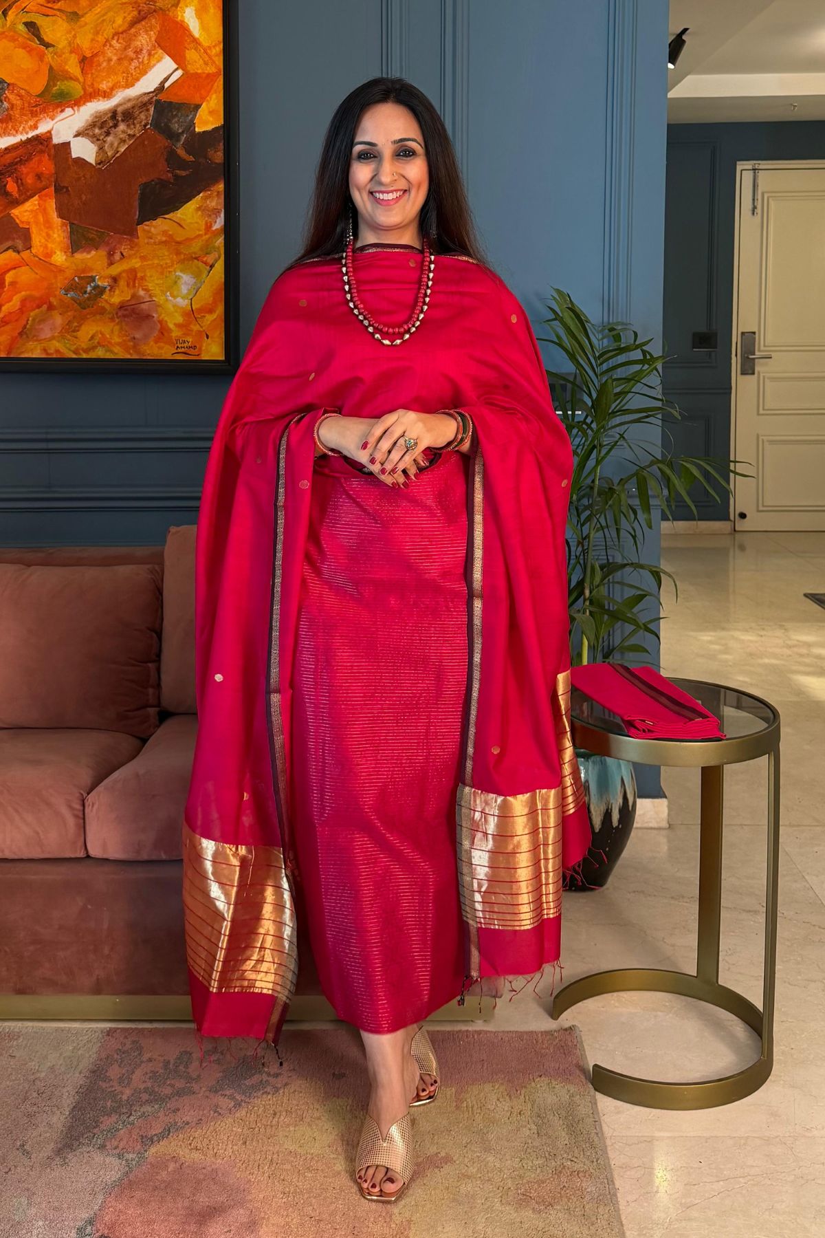 Handloom pure Maheshwari silk full sets