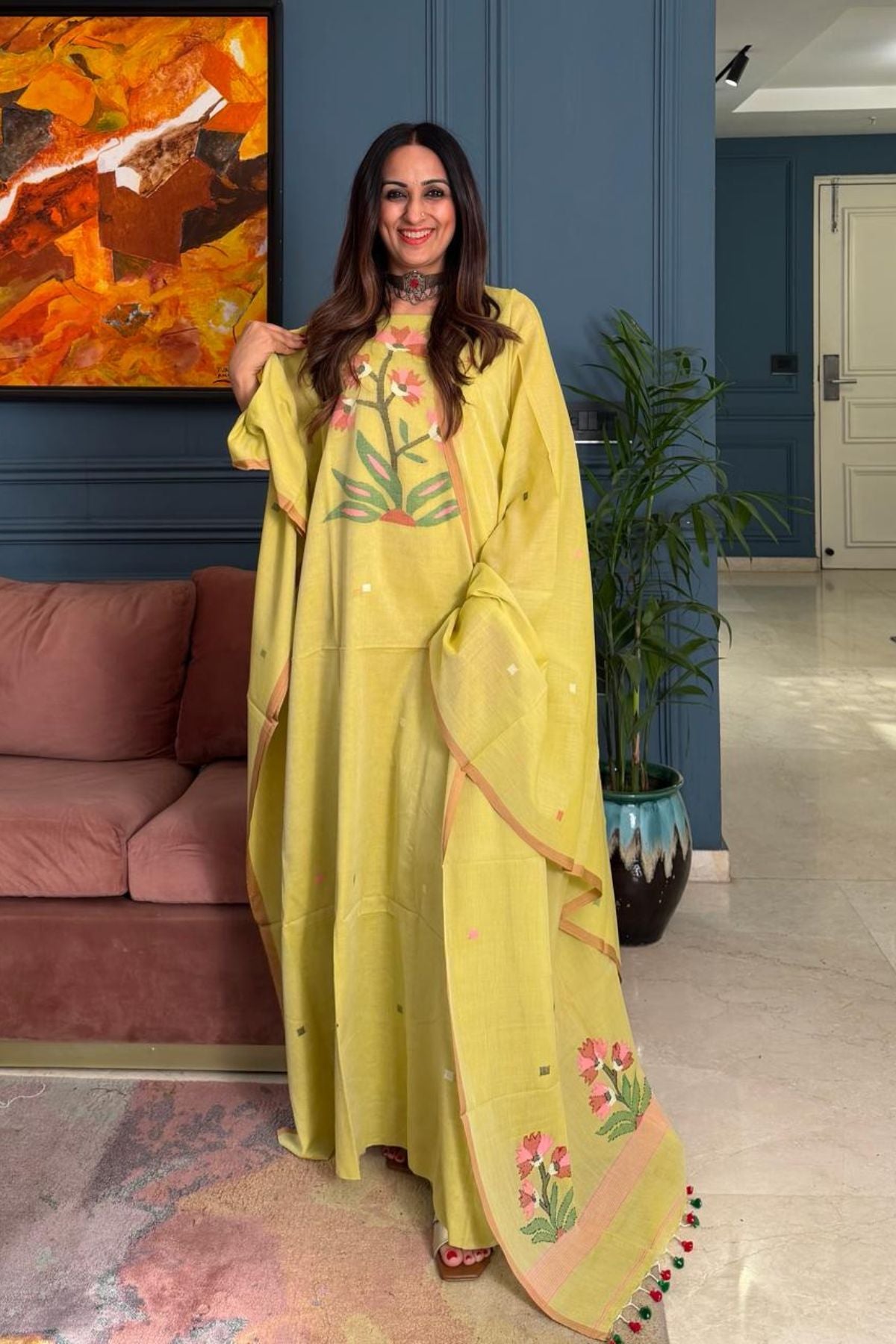 Jamdani pure cotton kurta dupatta sets!!