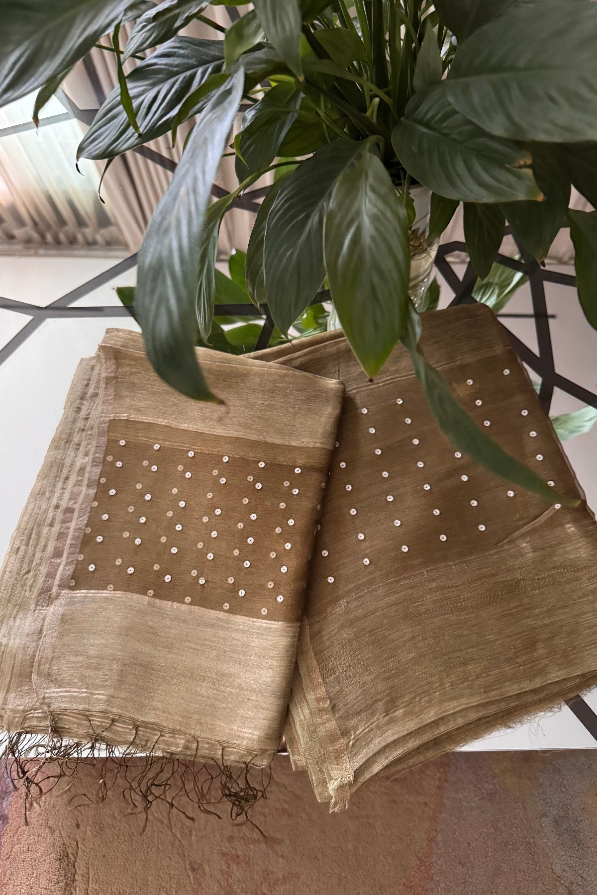 Pure Silk linen kurta dupatta sets