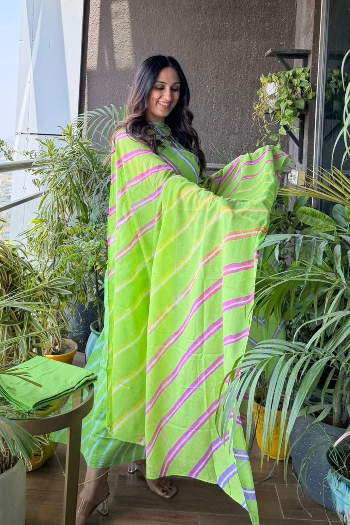 Full sets in cotton with hand done leheriya tie and dye technique!!