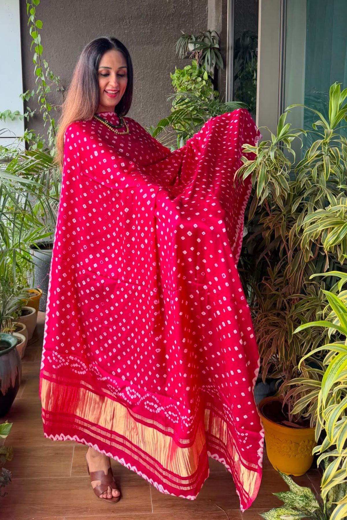 Ombré kurta dupatta set on pure modal Satin