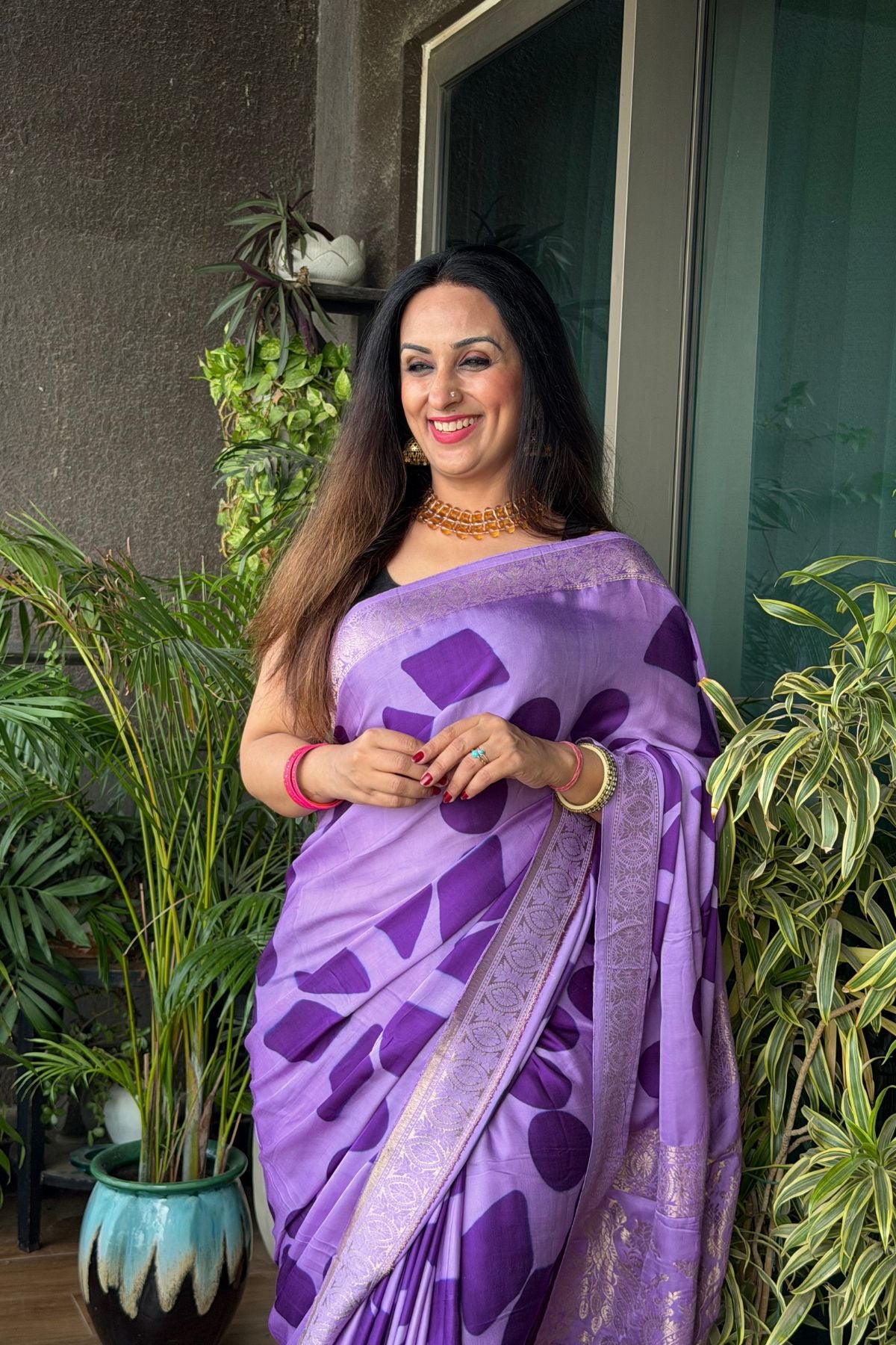 Handcrafted Clamp-dyed sarees in pure modal silk!!!