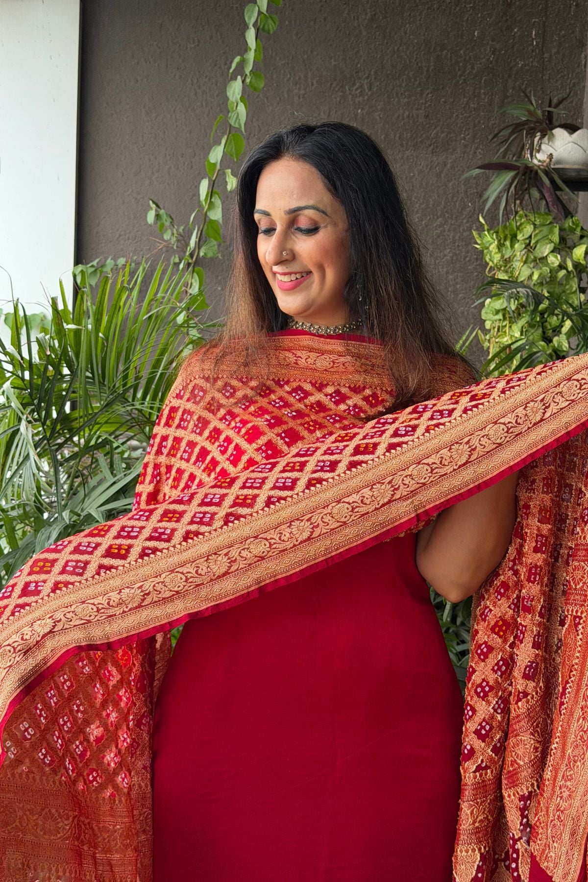 Banarasi khaddi georgette bandhani sets!!!