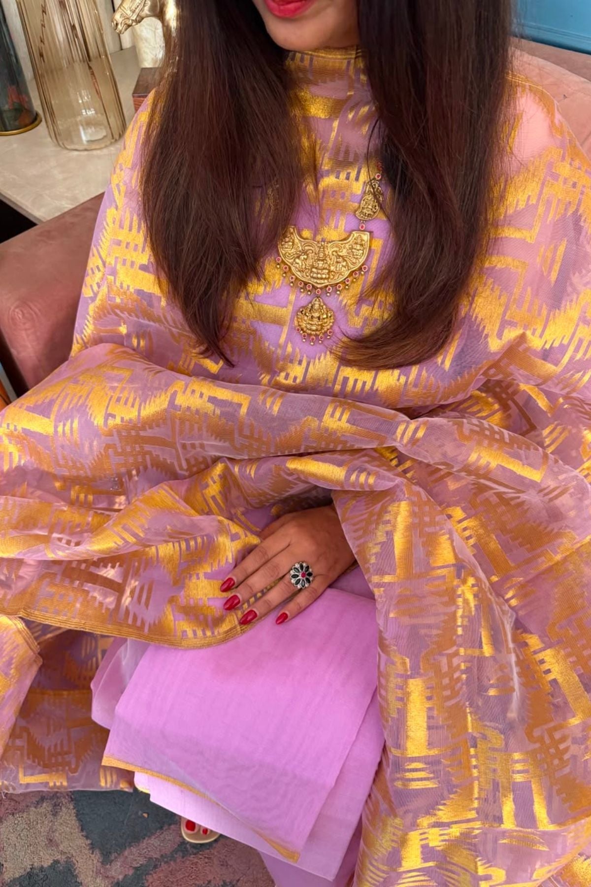 Pure muslin handwoven suit sets