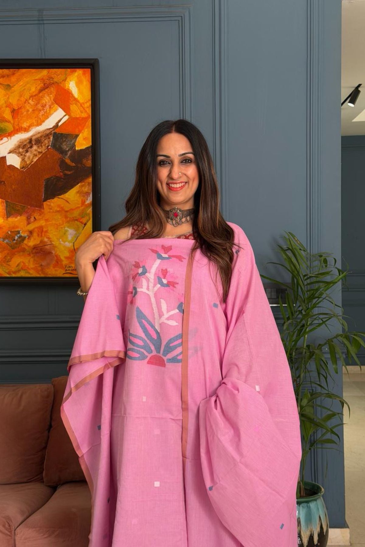 Jamdani pure cotton kurta dupatta sets!!