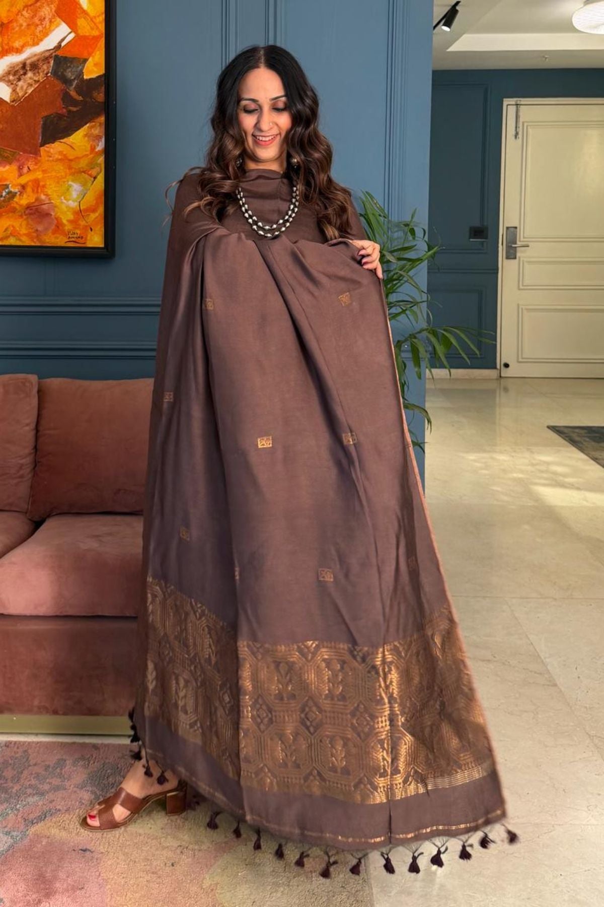 Premium Bangalore cotton with Banarasi weave kurta dupatta sets