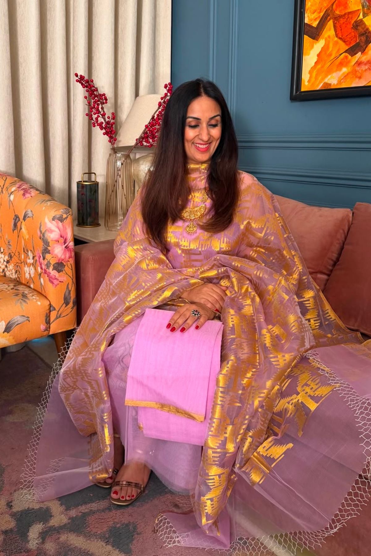 Pure muslin handwoven suit sets