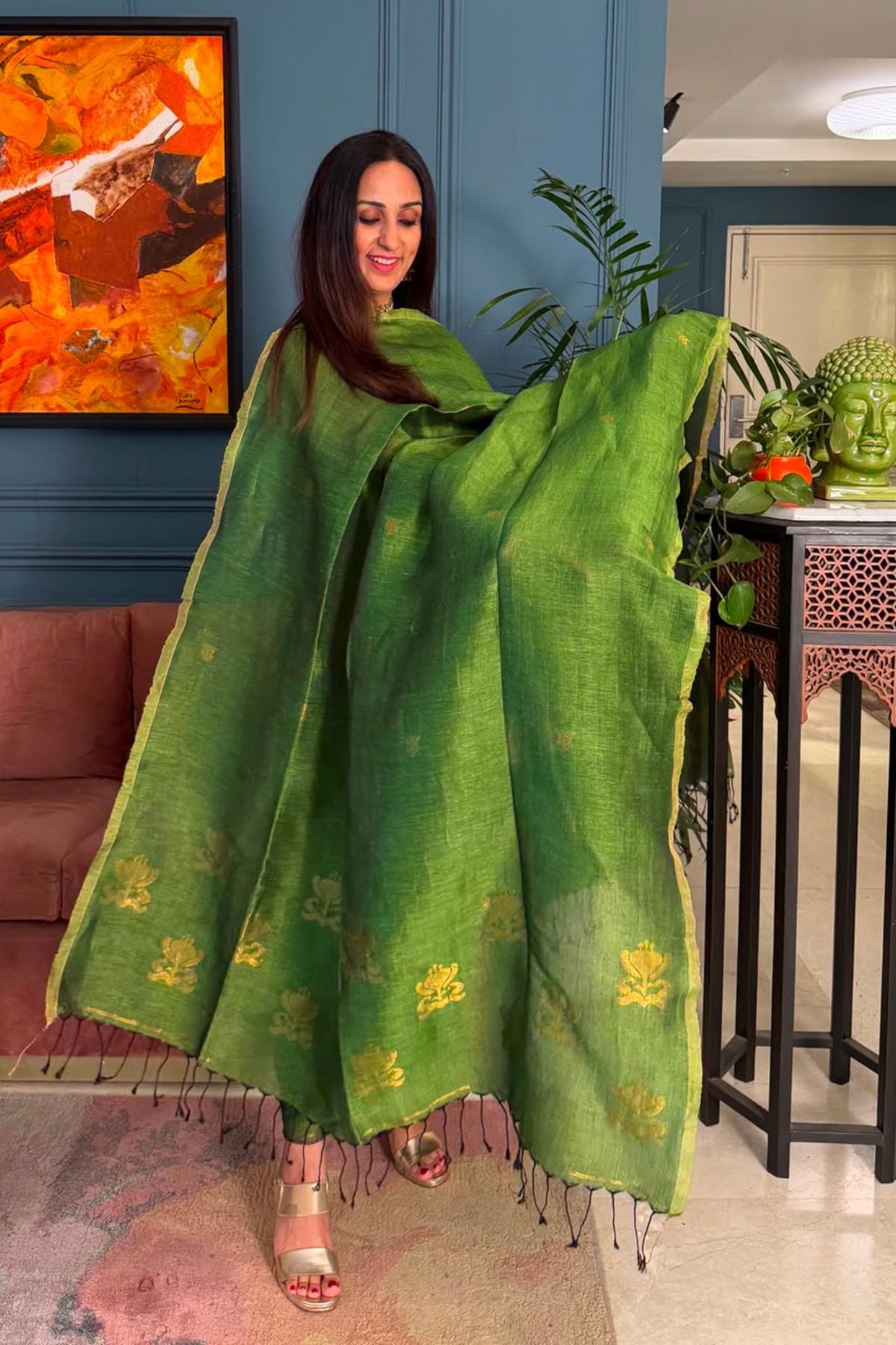 Jayshree linen kurta Dupatta sets