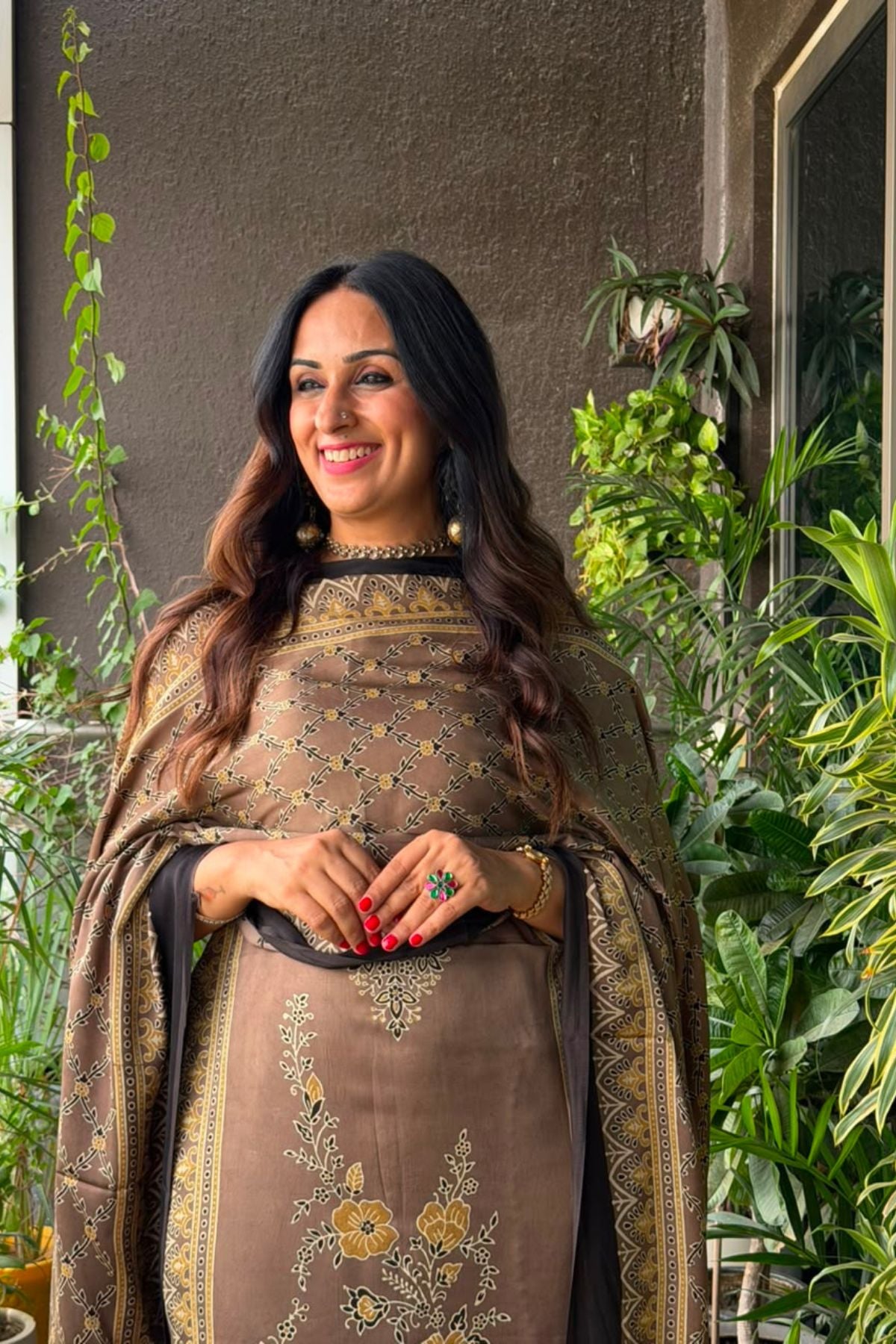 Ajrakh Modal Kurta Dupatta Set