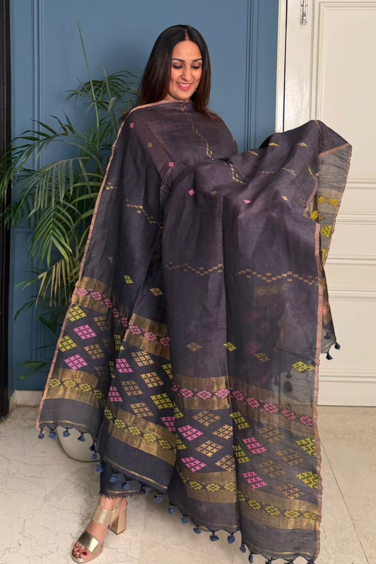 Jayshree linen kurta dupatta set