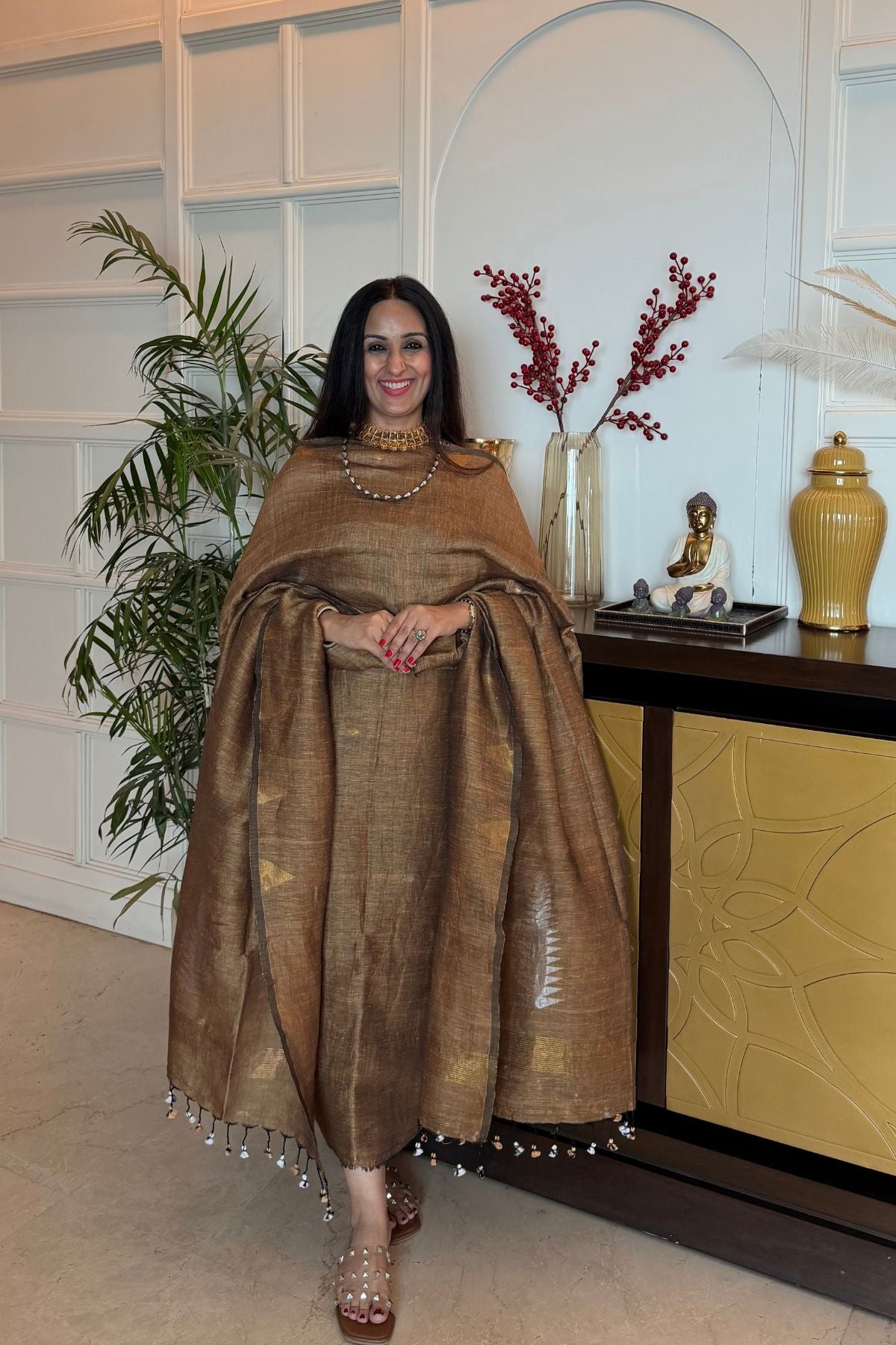 Jayshree linen kurta Dupatta sets