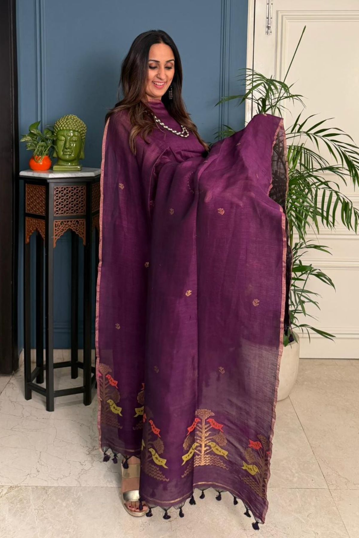 Jayshree linen kurta dupatta set