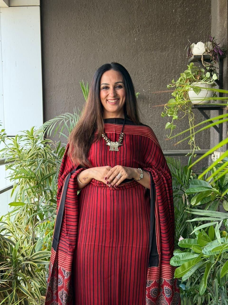 Handblocked Ajrakh full sets in modal with Lagdi patta on dupatta!!