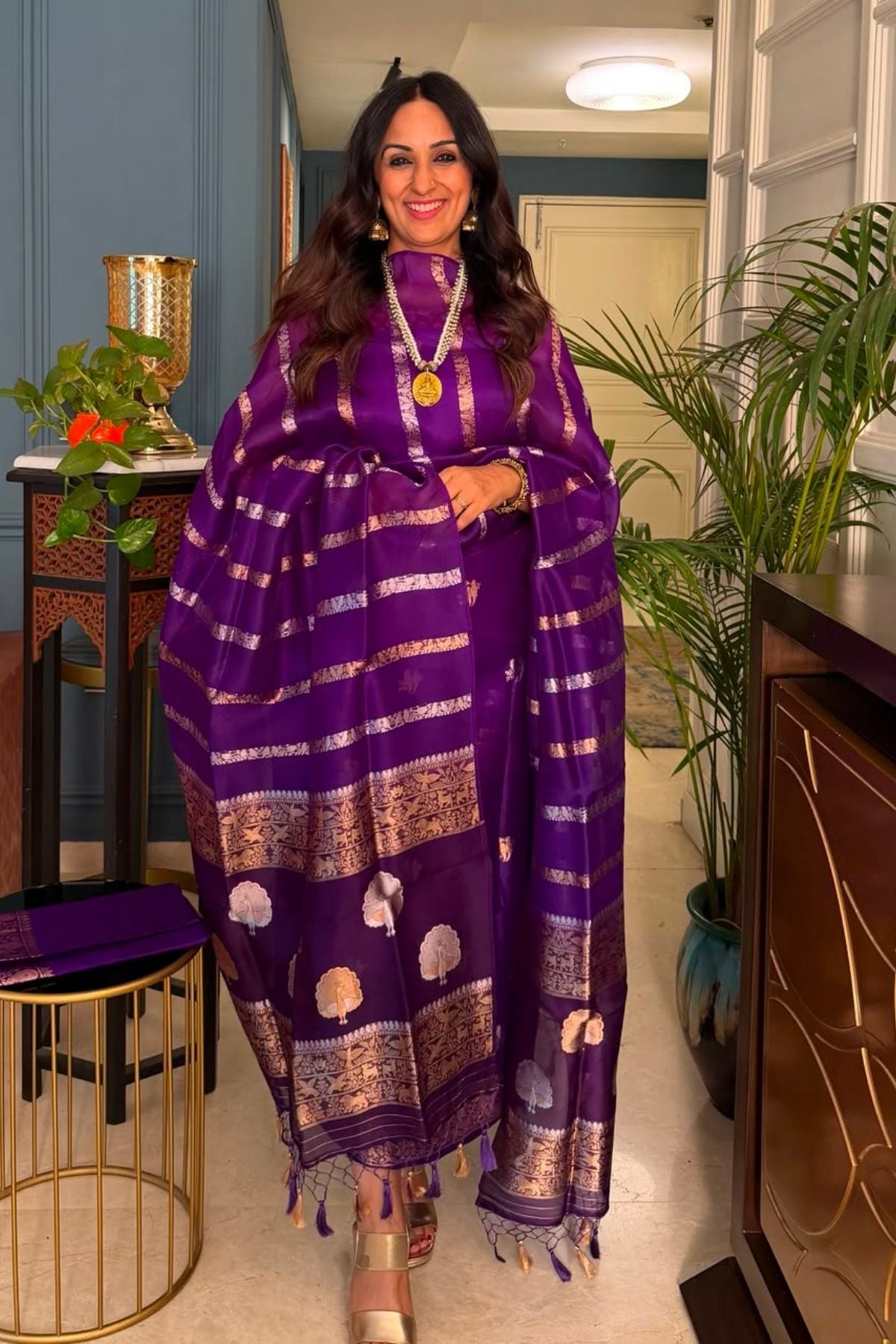 New Banarasi weave suit sets on pure organza silk!!