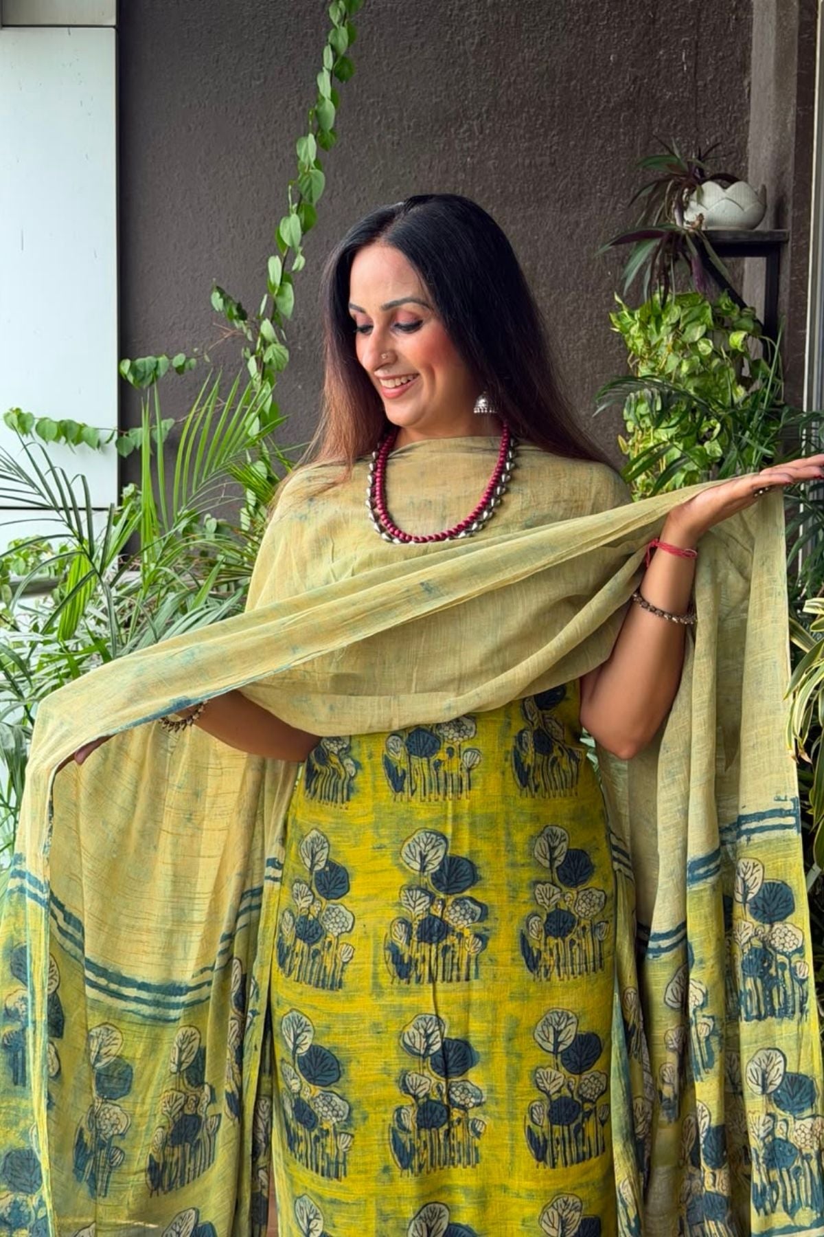 Handblocked Slub cotton linen full sets!!
