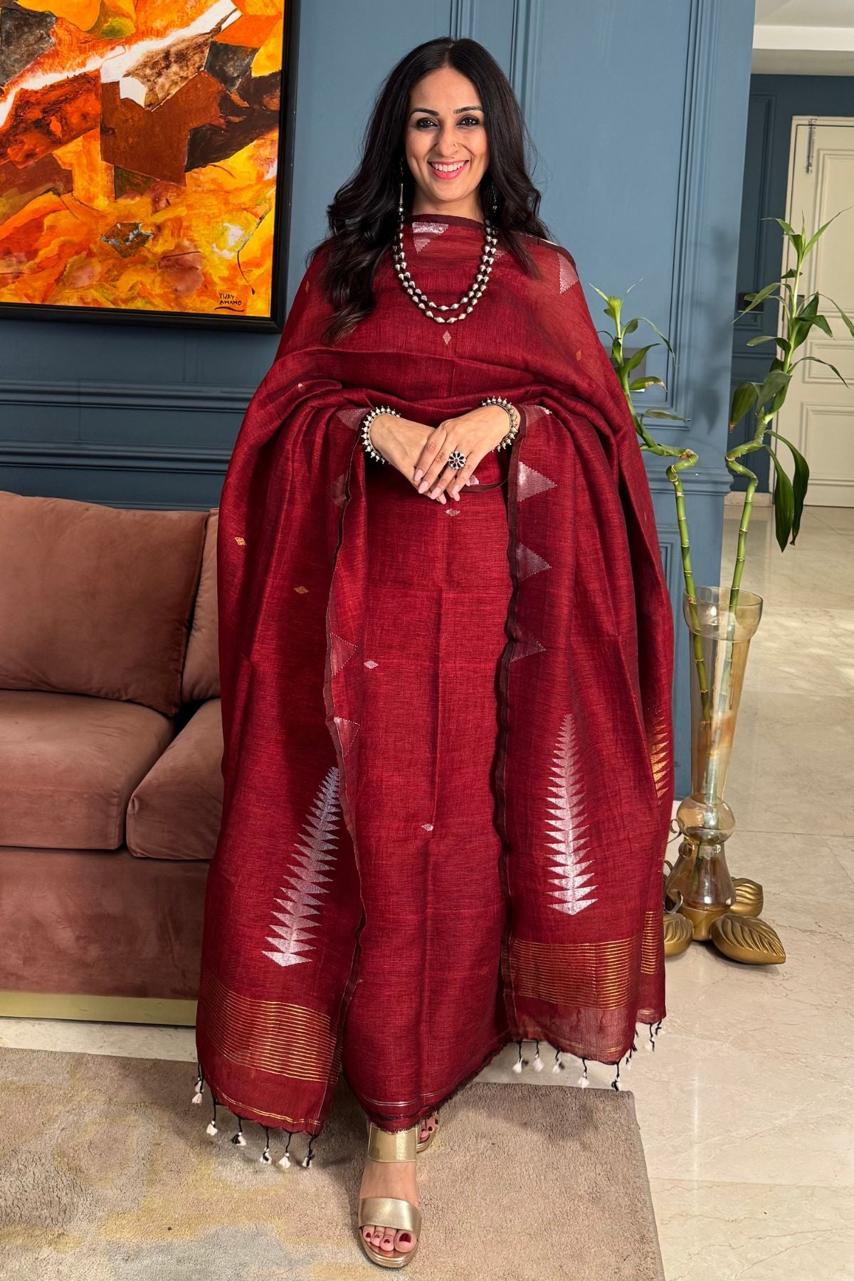 Jayshree linen kurta dupatta sets