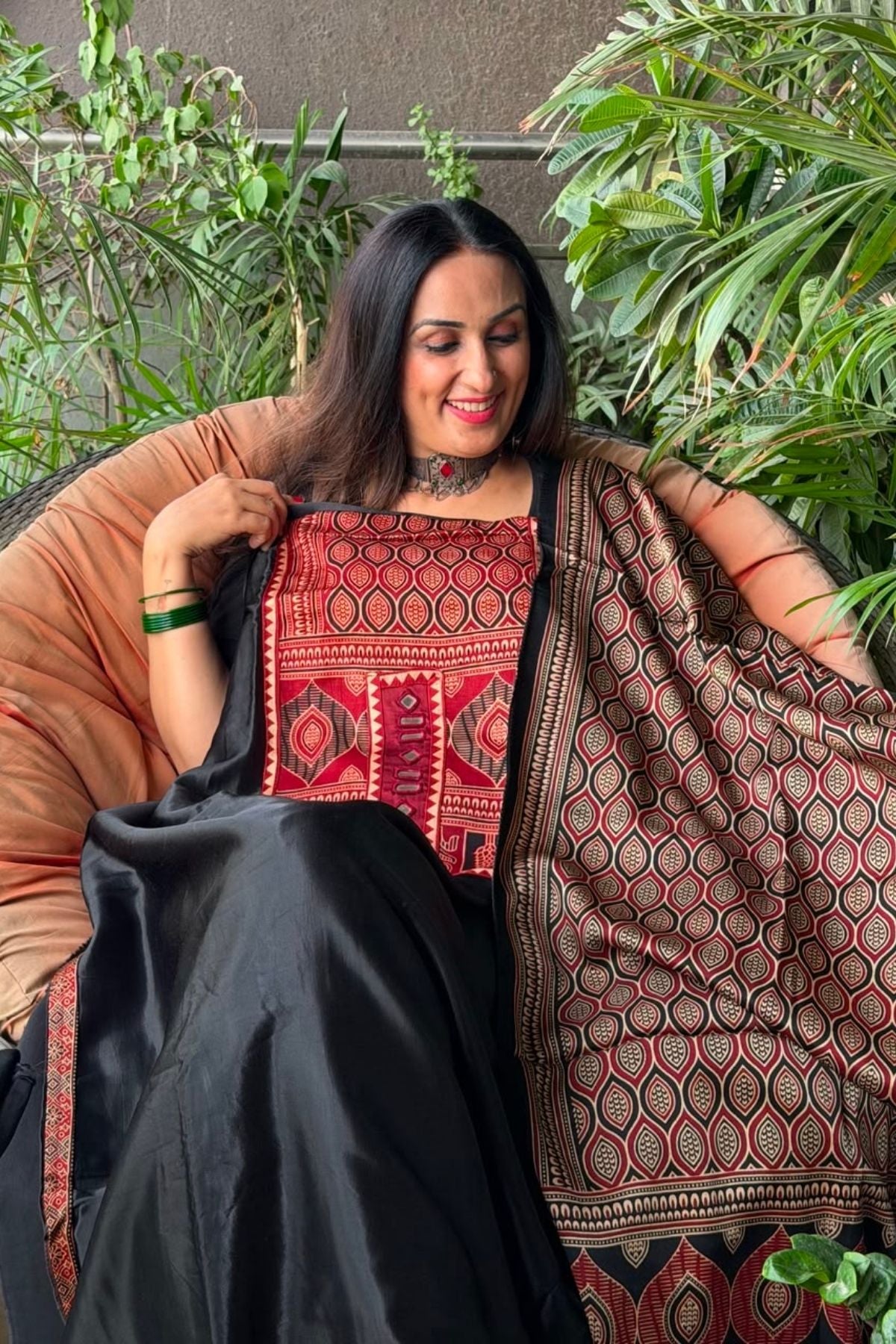 Handcrafted Kutch mirror work Mashru silk full sets!!