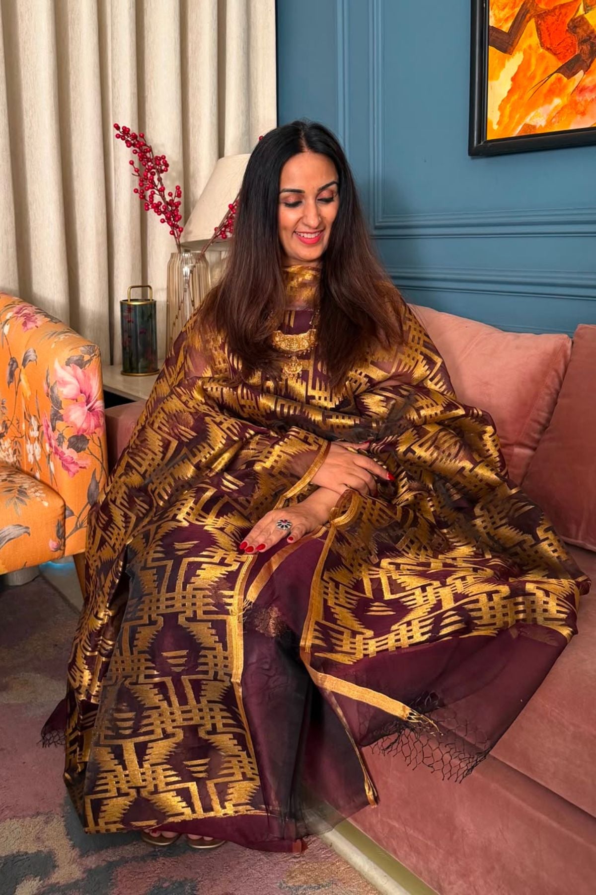 Pure muslin handwoven suit sets