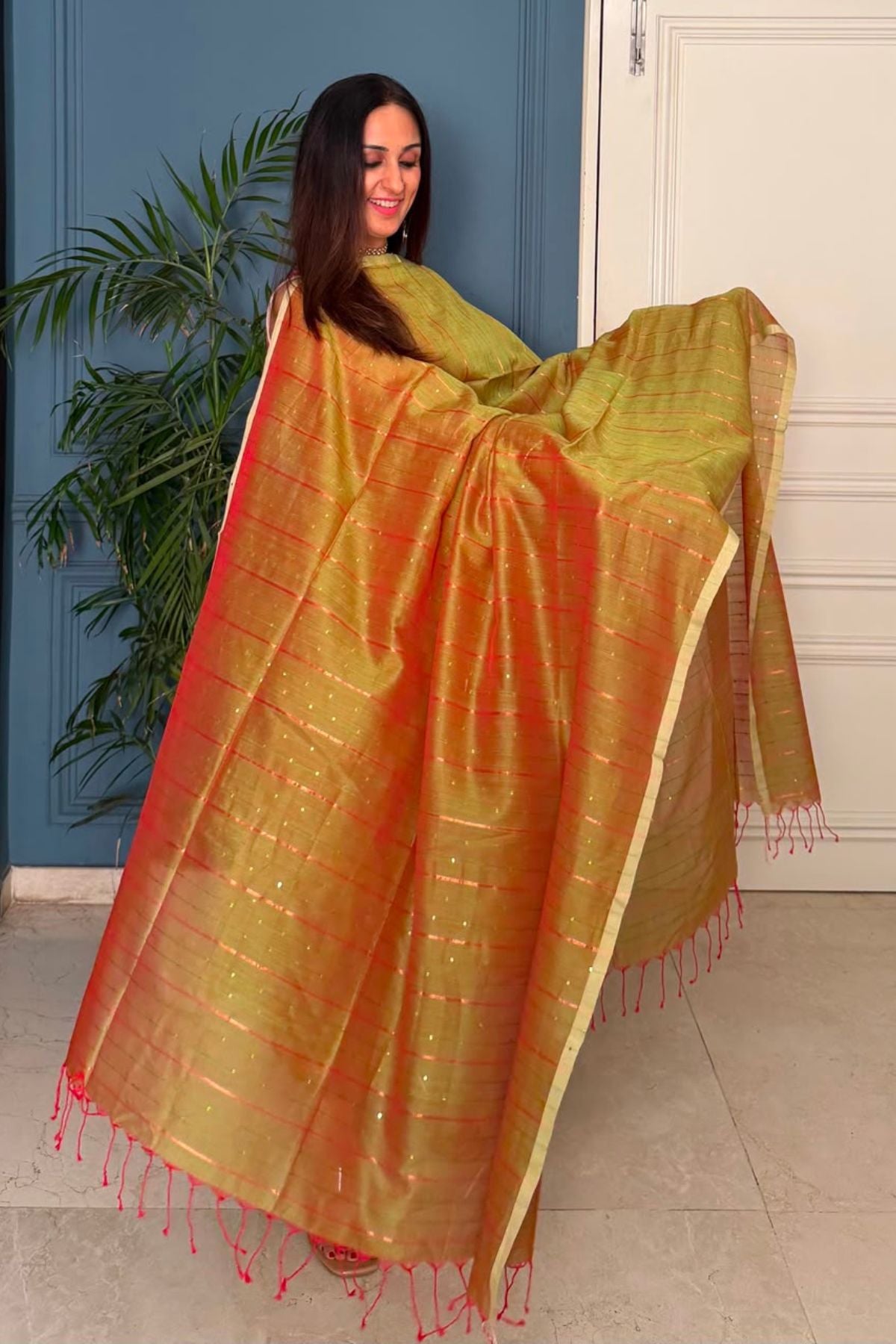 Pure cotton kurta dupatta sets with handwoven pocket sequins!!