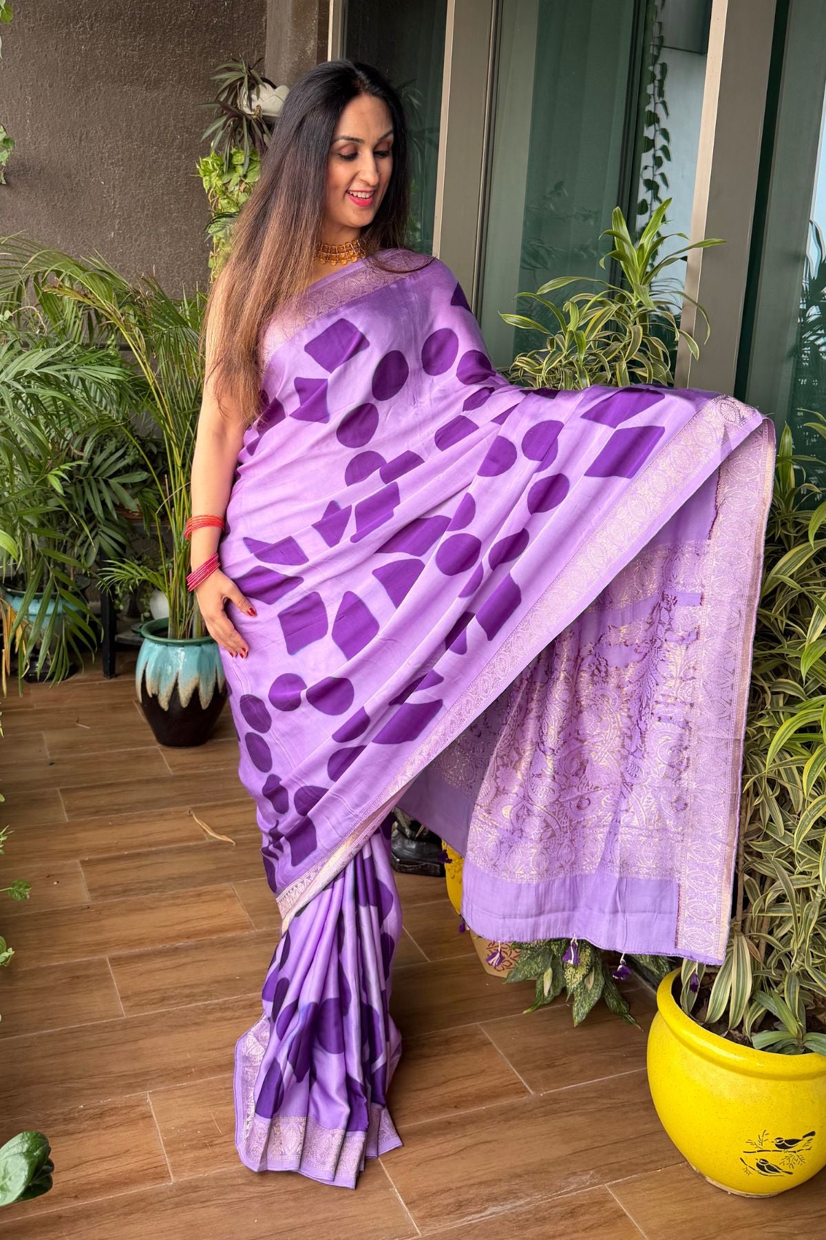 Handcrafted Clamp-dyed sarees in pure modal silk!!!