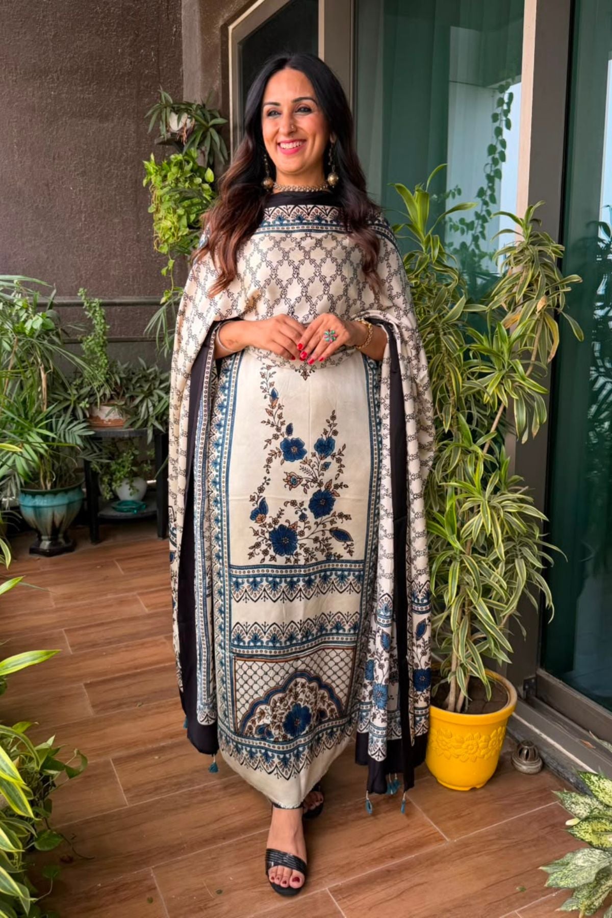 Ajrakh Modal Kurta Dupatta Set