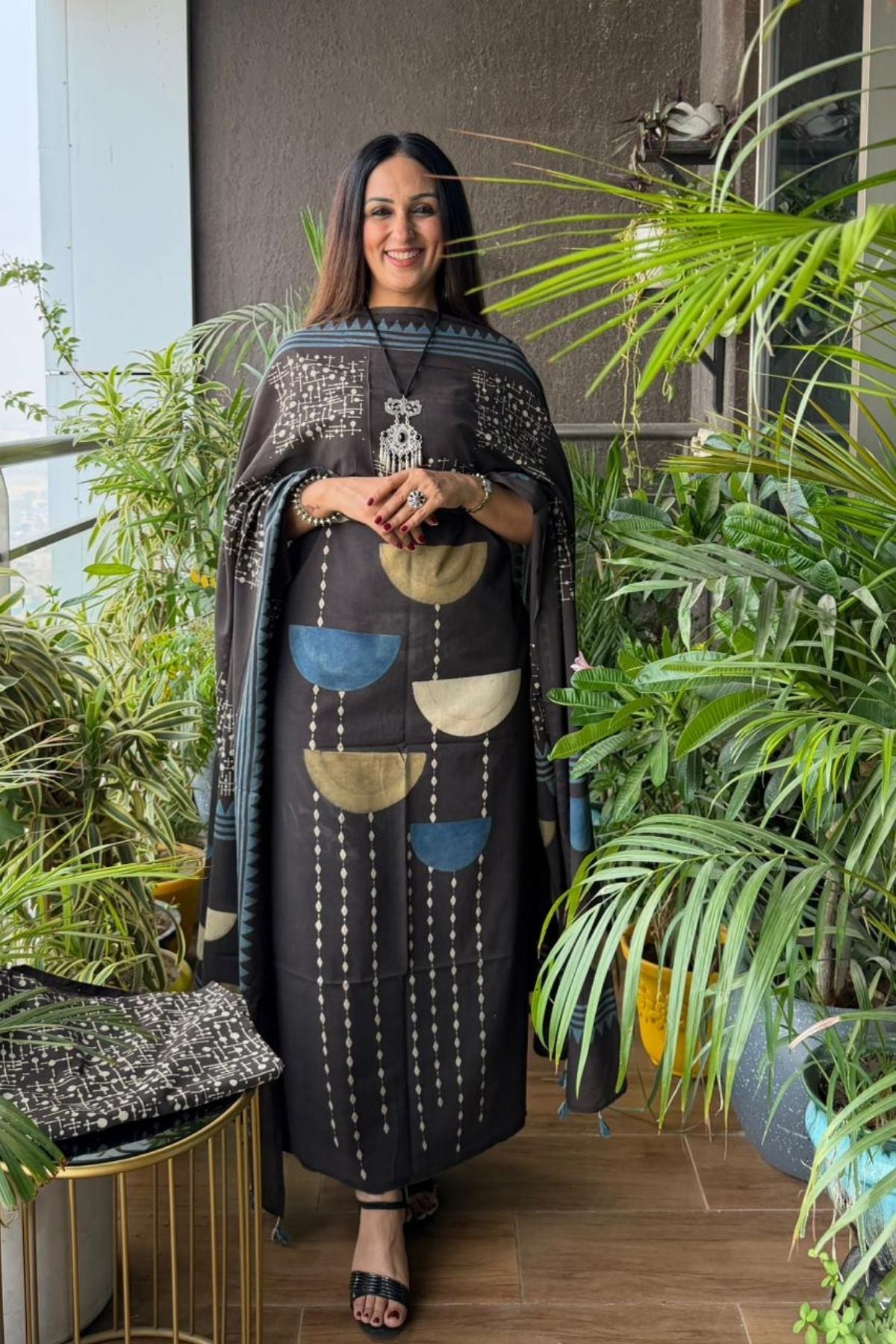 Handblocked Ajrakh Taj cotton full sets!!