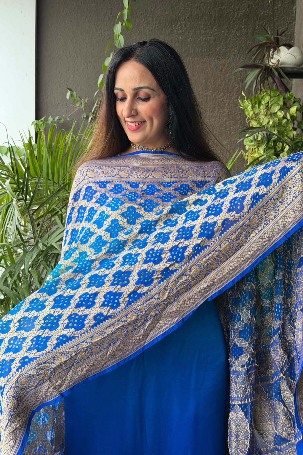 Banarasi khaddi georgette bandhani sets!!!