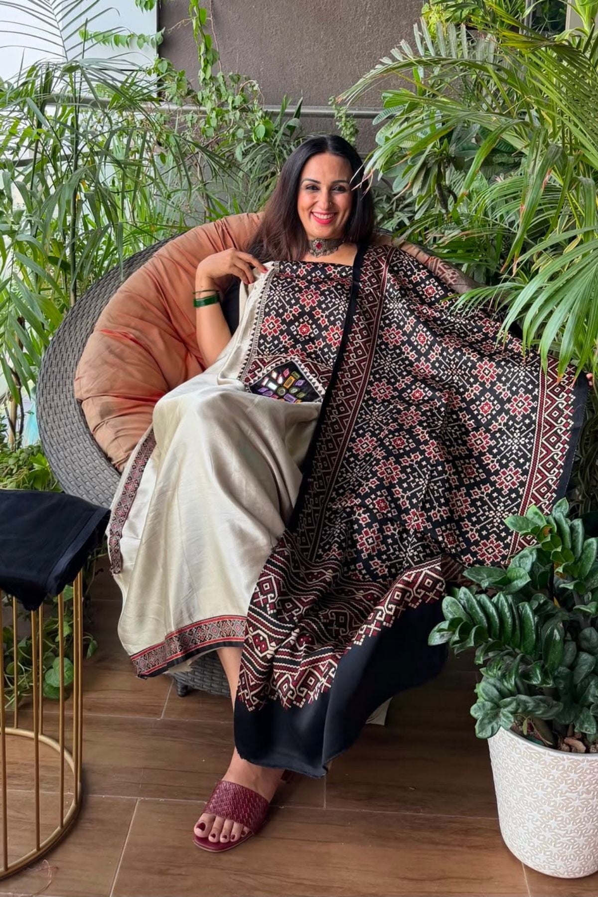 Handcrafted Kutch mirror work Mashru silk full sets!!