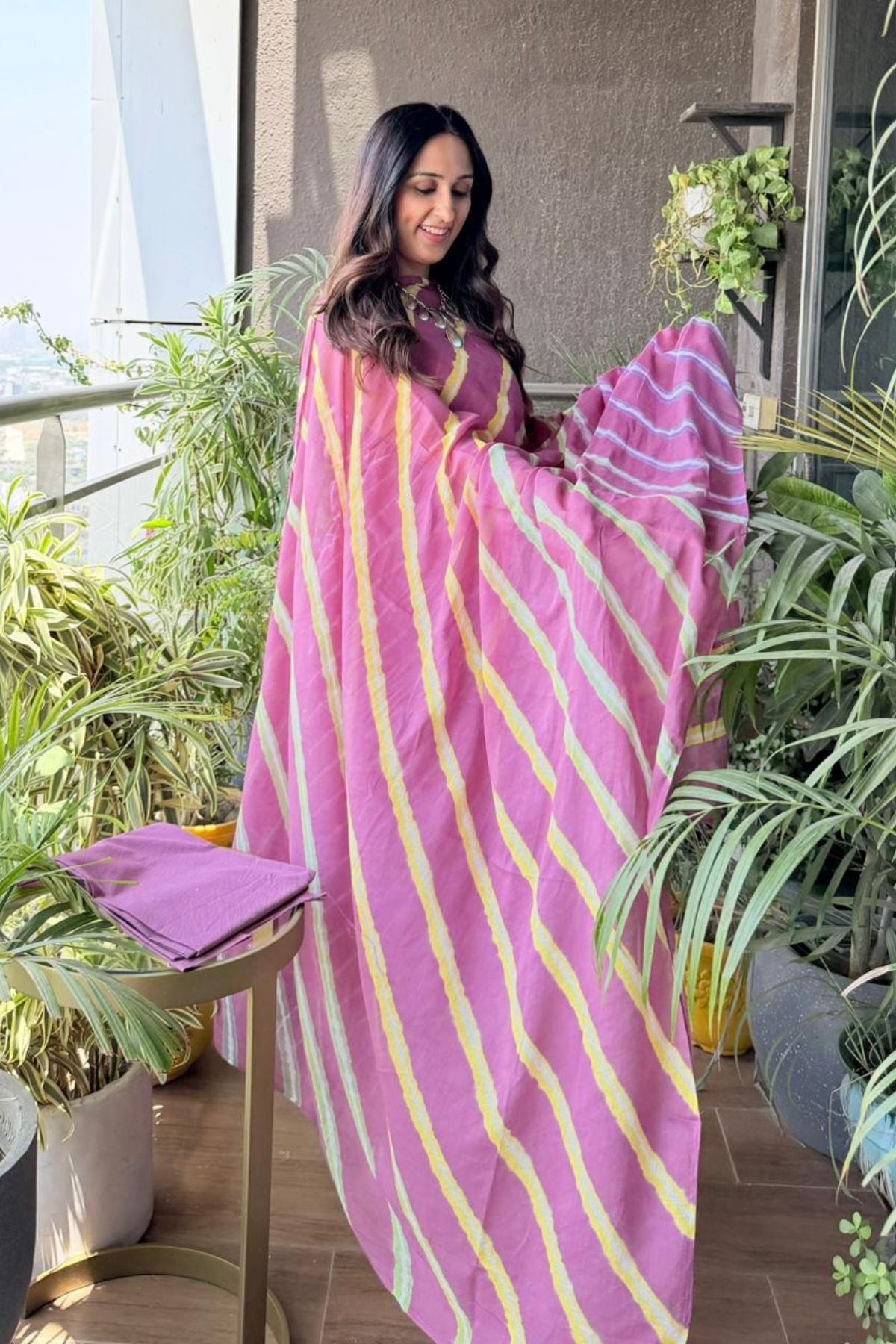 Full sets in cotton with hand done leheriya tie and dye technique!!