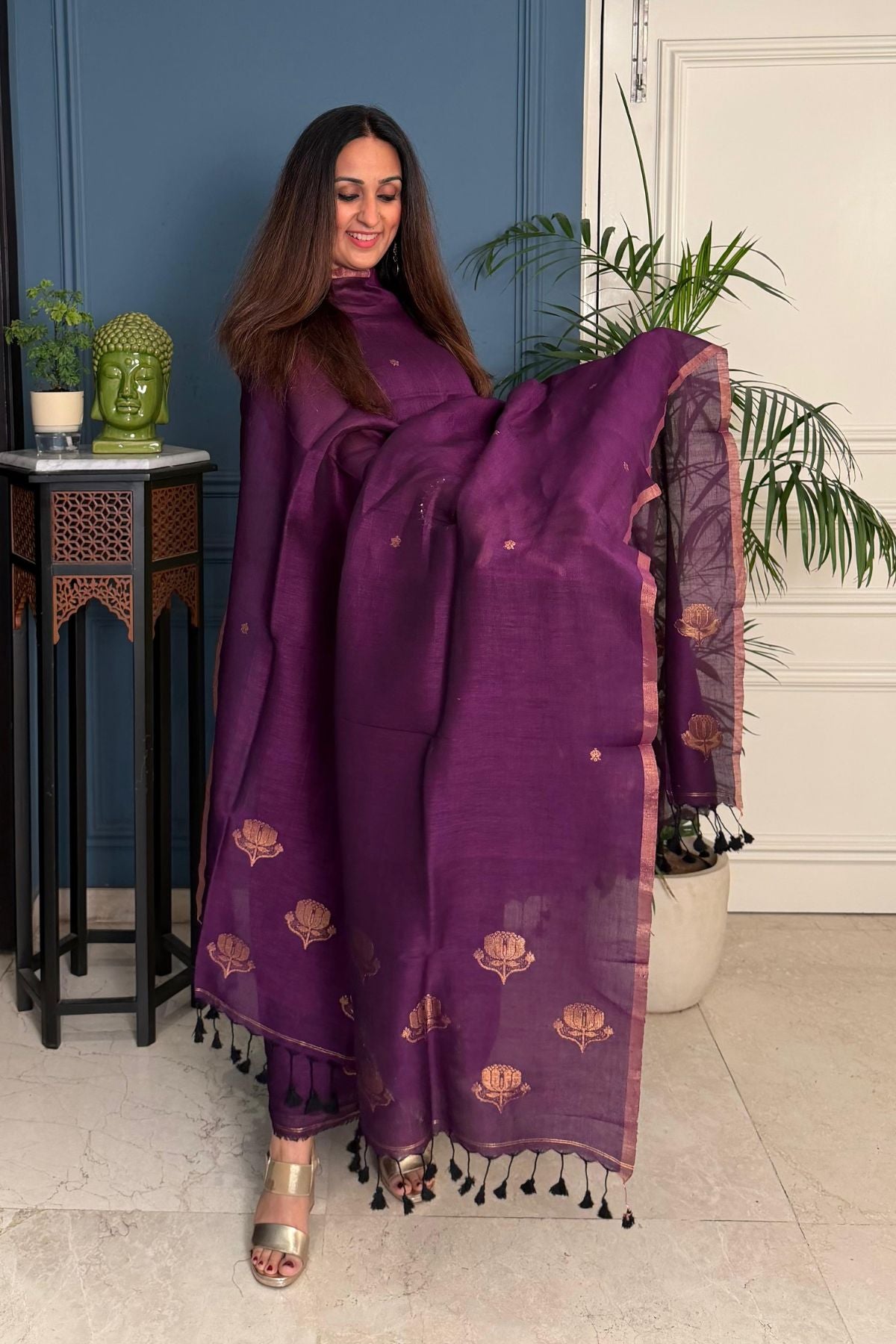 Jayshree linen kurta Dupatta sets
