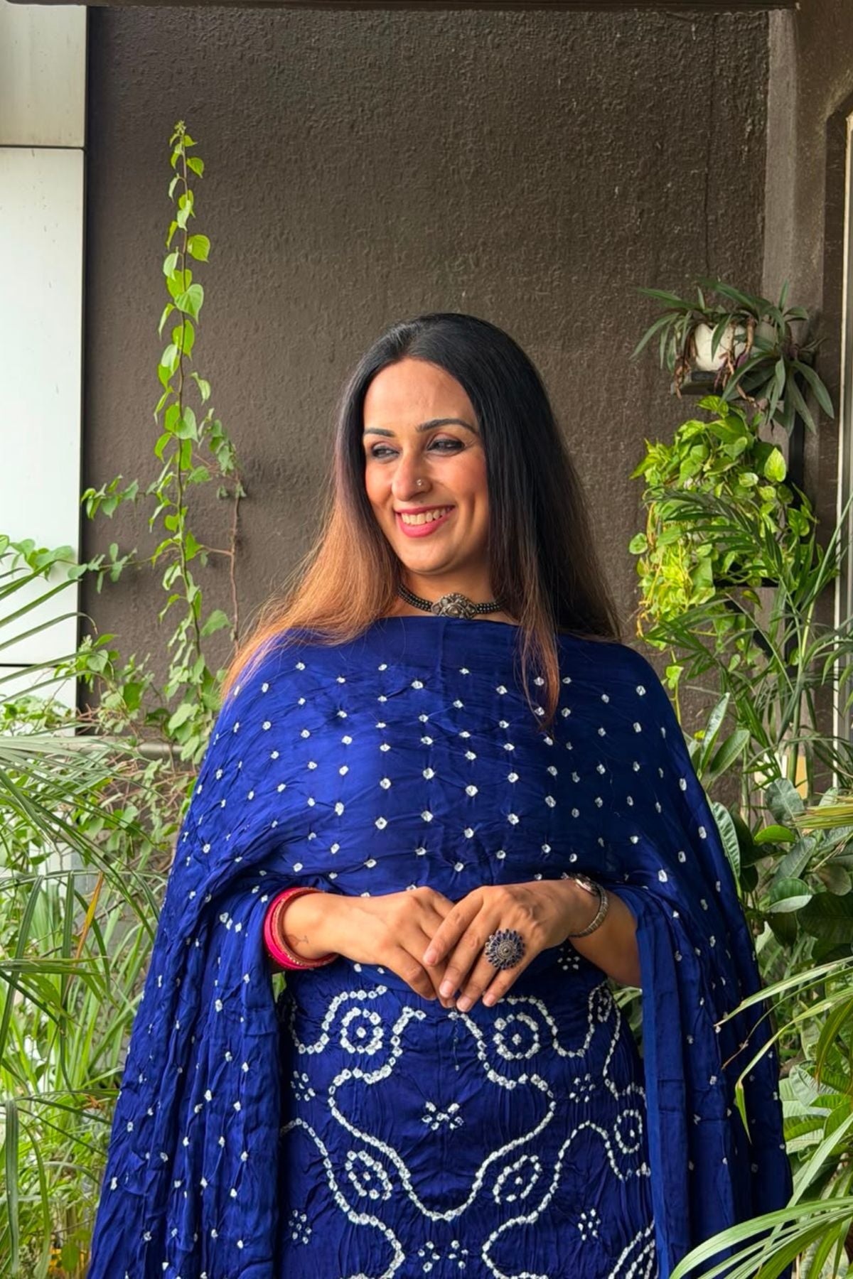 Bandhani with nakshi zari work on pure modal!!