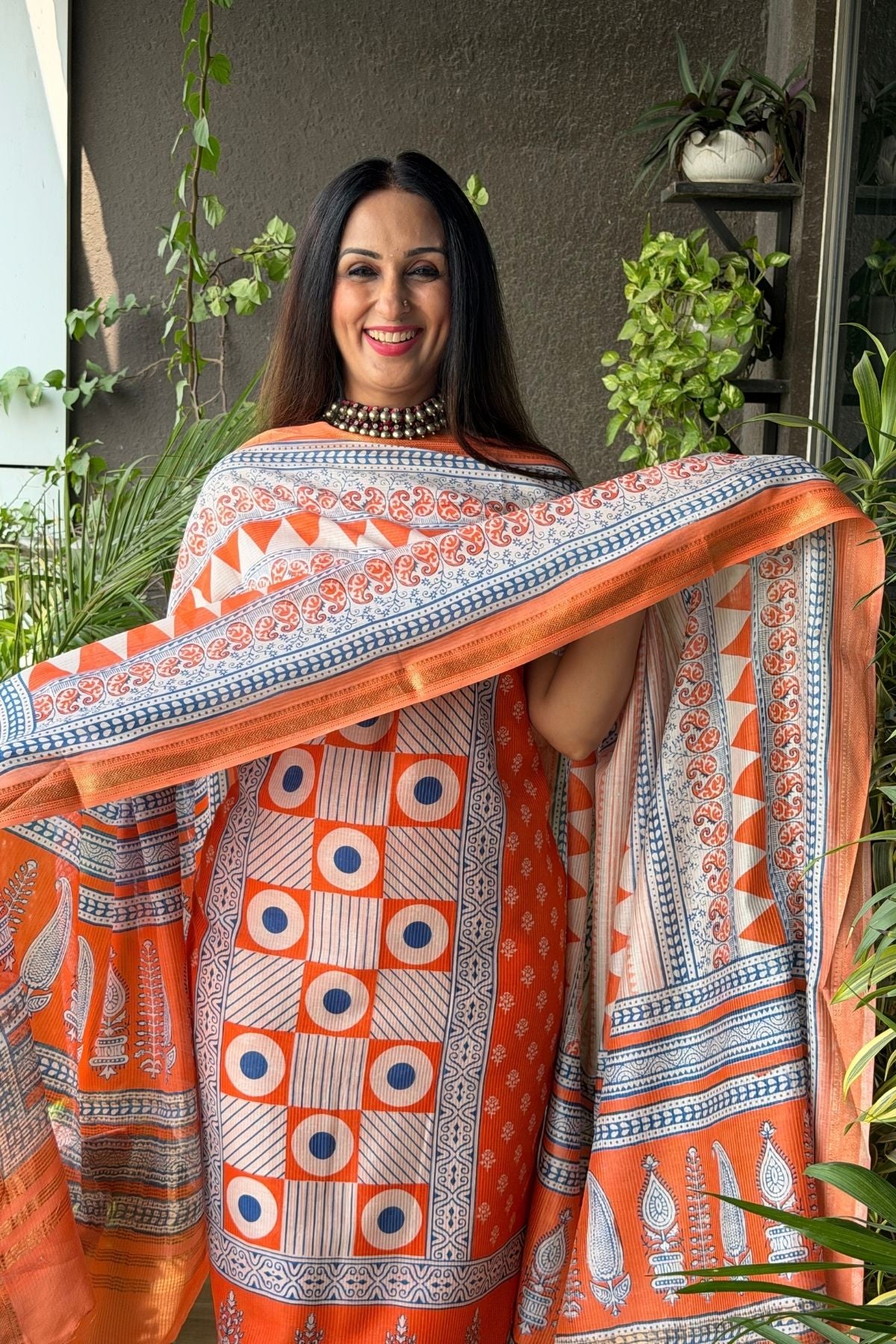 Handblocked Bagh full sets on pure Maheshwari!!