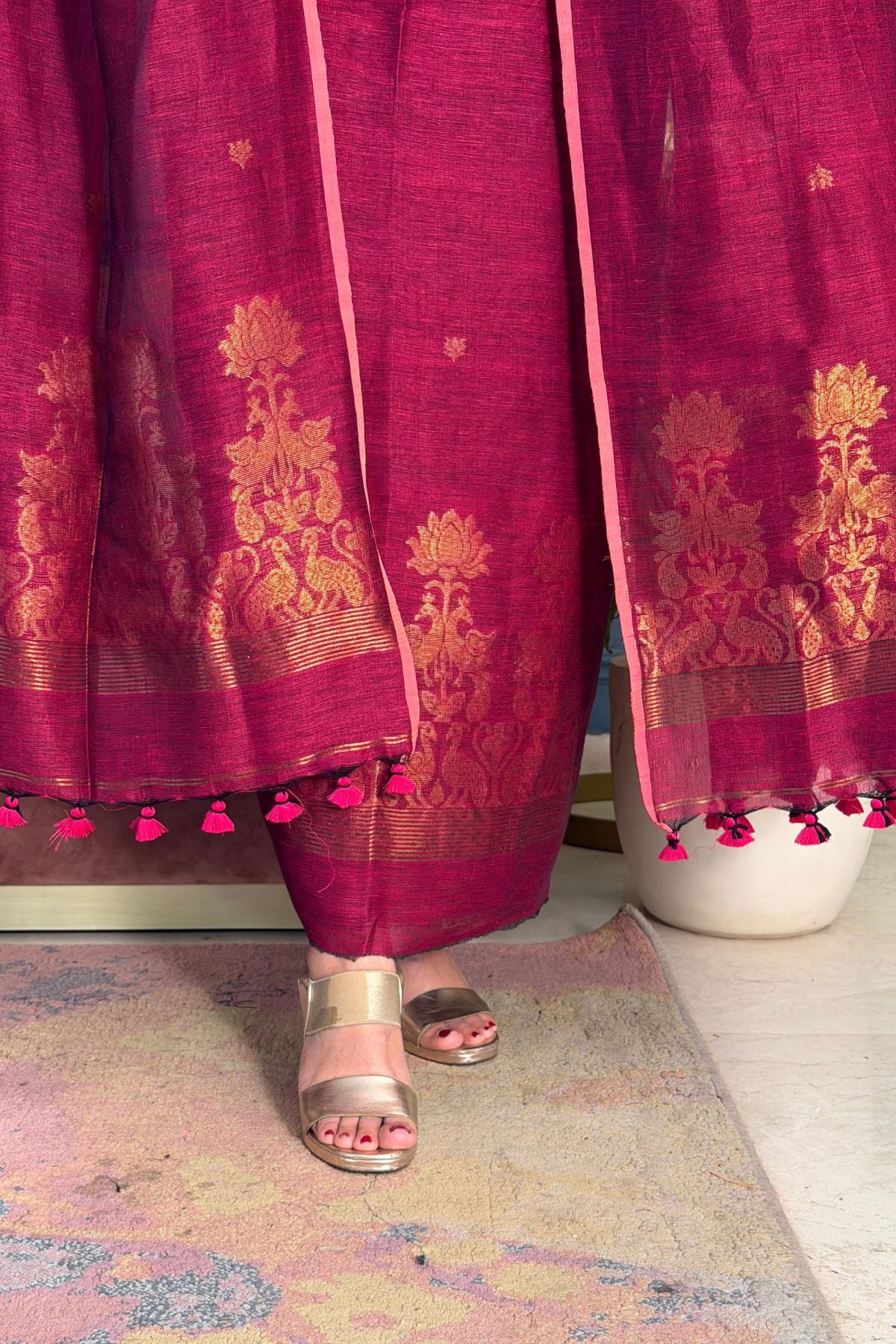 Jayshree linen kurta Dupatta sets